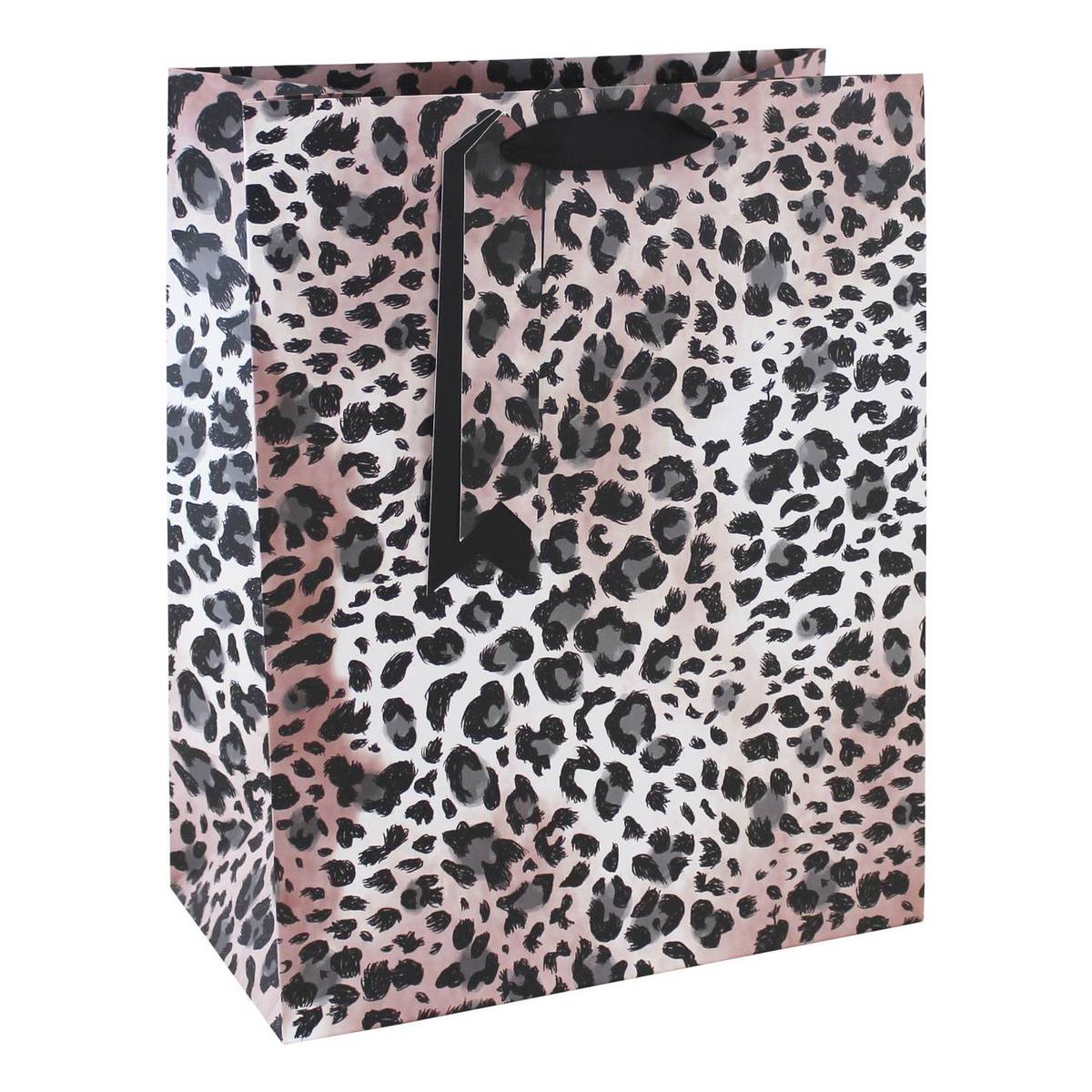 Pink Animal Print Gift Bag 33cm x 26.5cm Hobbycraft