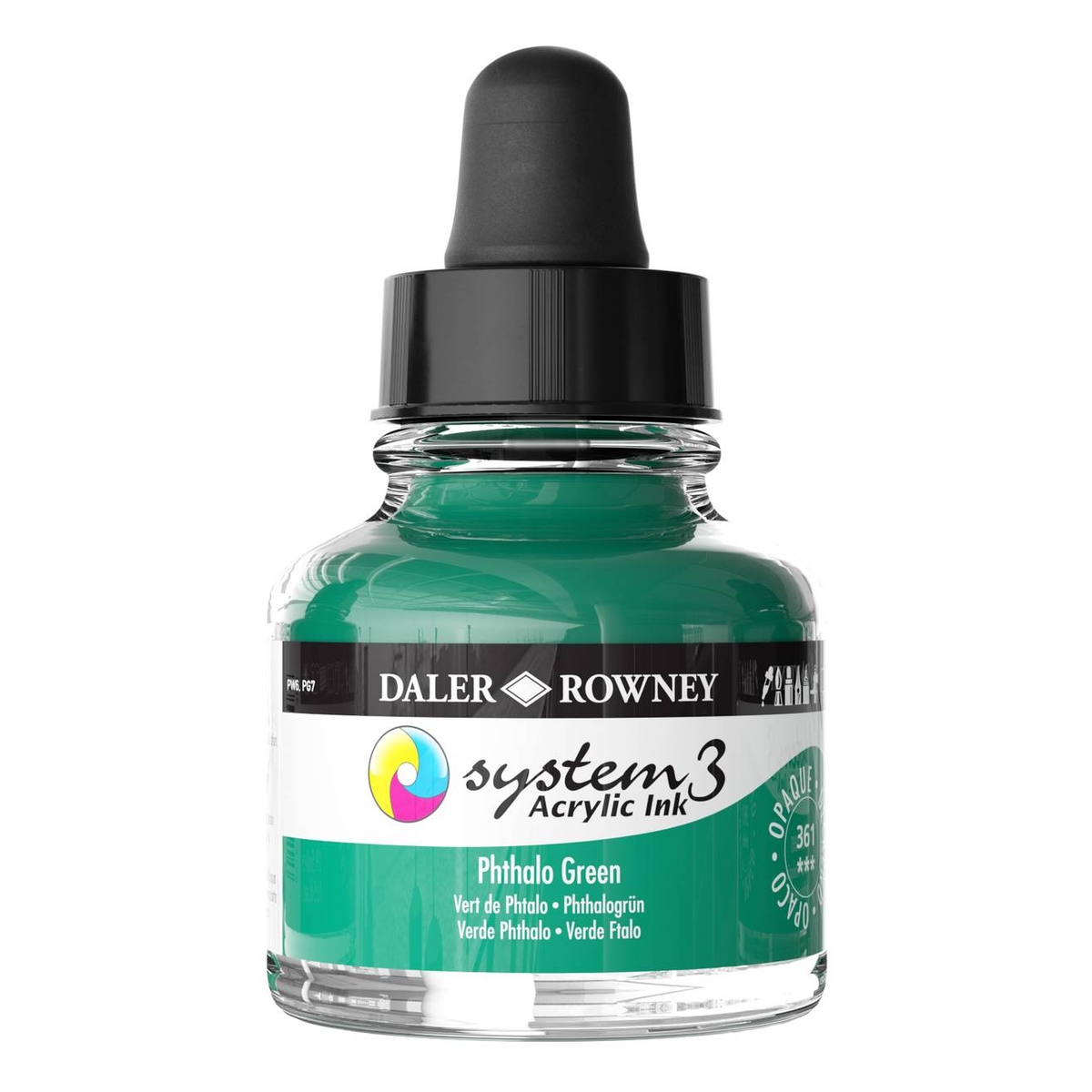 DalerRowney System3 Phthalo Green Acrylic Ink 29.5ml Hobbycraft