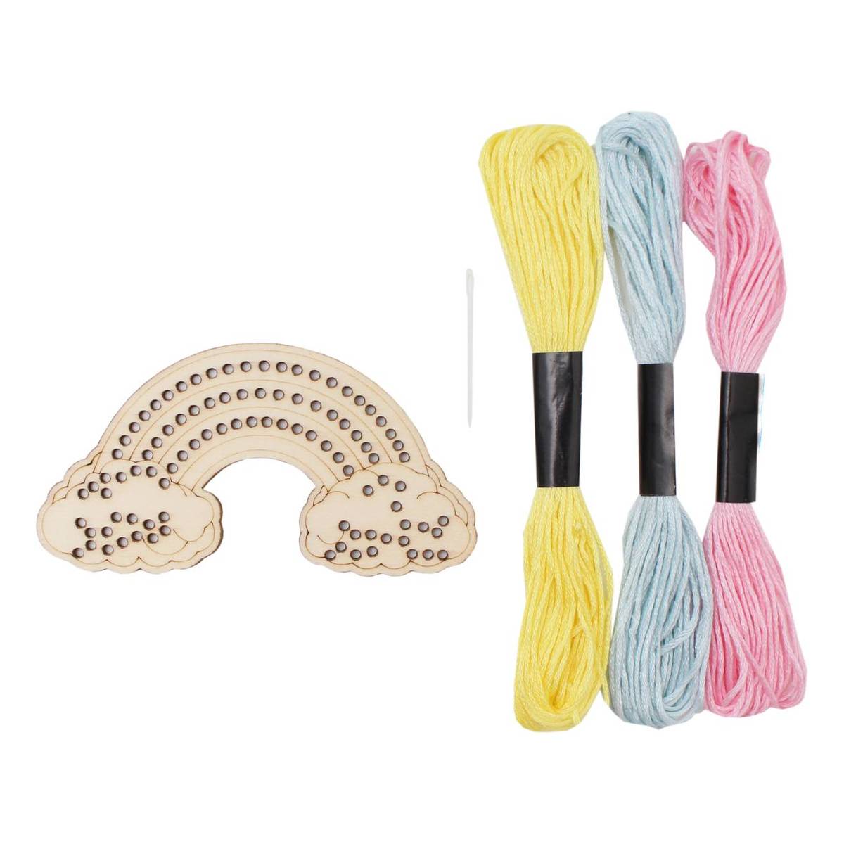 Rainbow Wooden Threading Kit | Hobbycraft