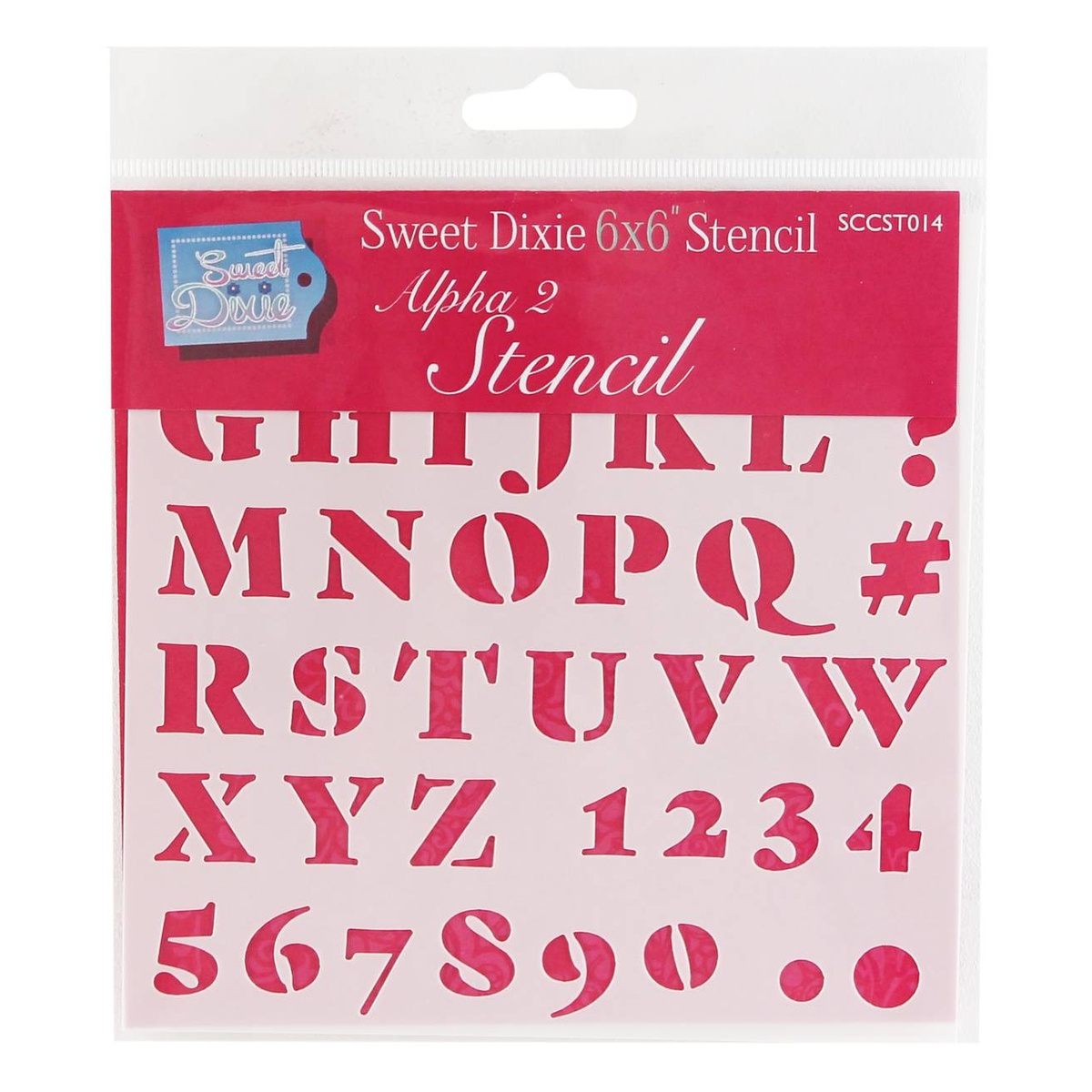 Sweet Dixie Regiment Alphabet Stencil 15cm x 15cm Hobbycraft