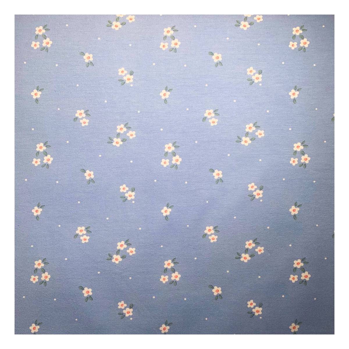 Daisy Blue Cotton Spandex Jersey Fabric Pack 160cm x 2m Hobbycraft