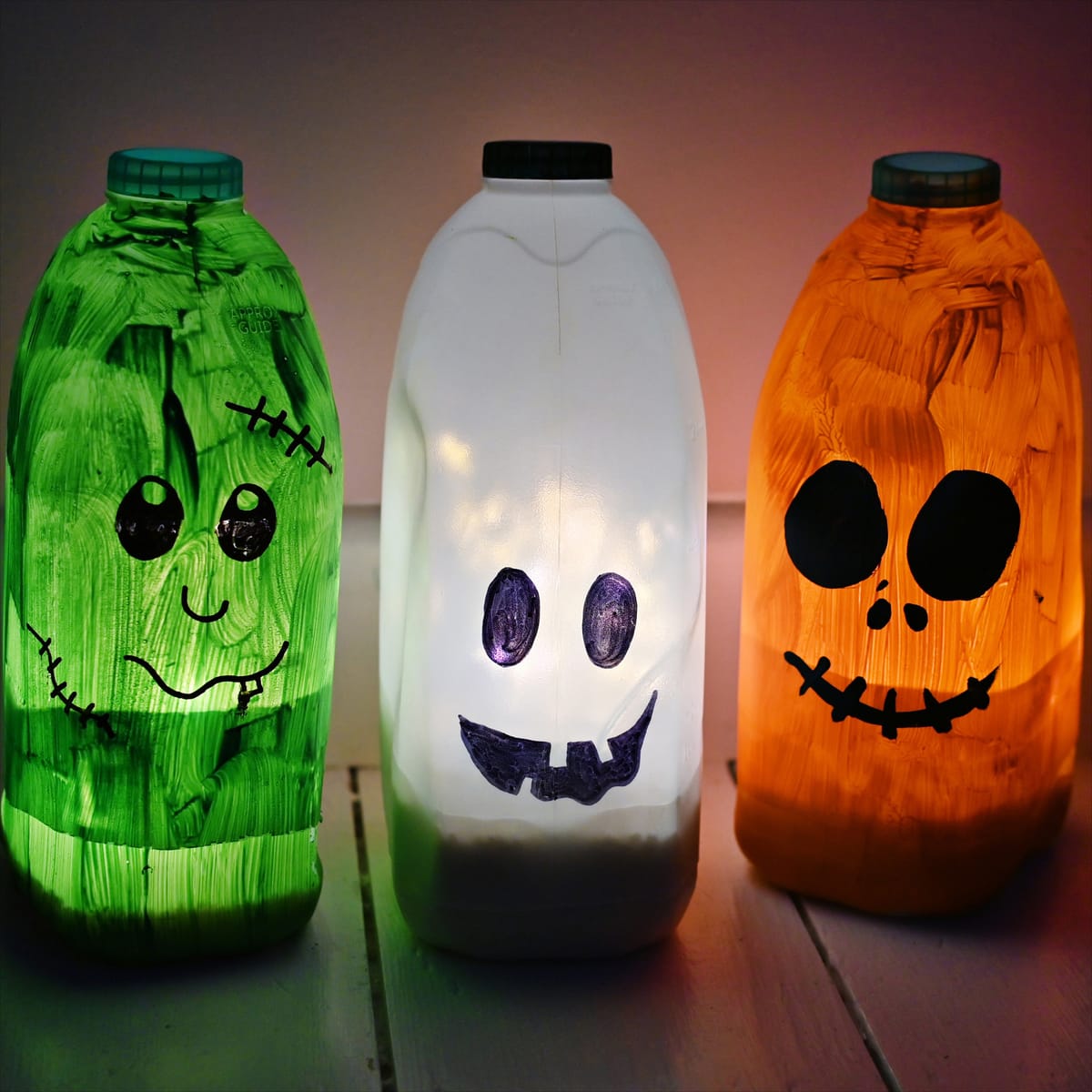 Milk Jug Glow Sticks