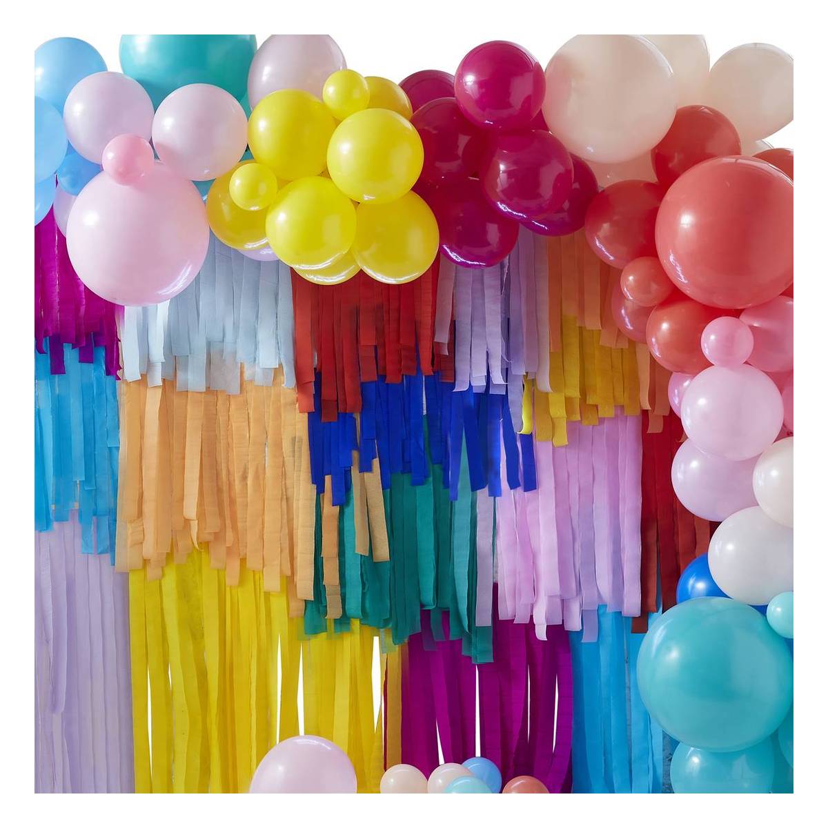 Ginger Ray Rainbow Balloon and Streamer Backdrop Hobbycraft