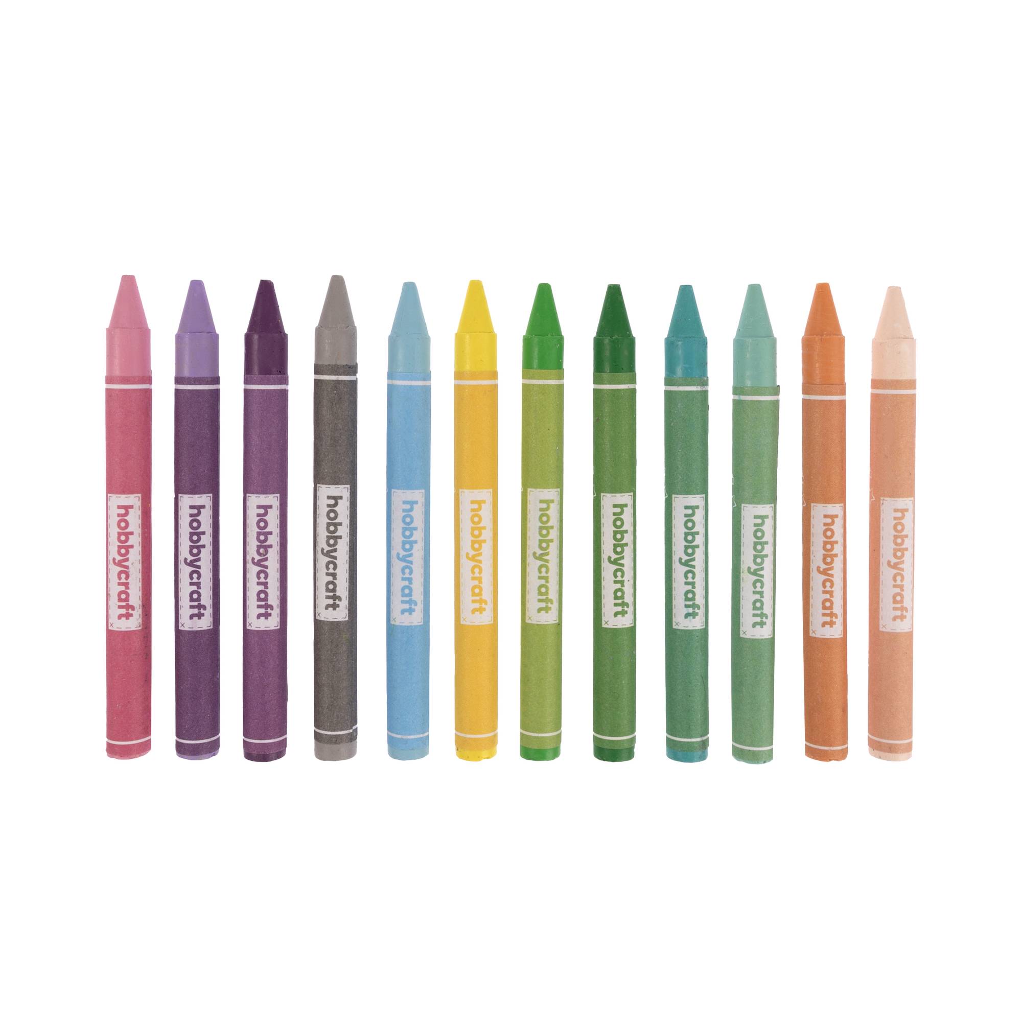 Pastel Wax Crayons 12 Pack Hobbycraft