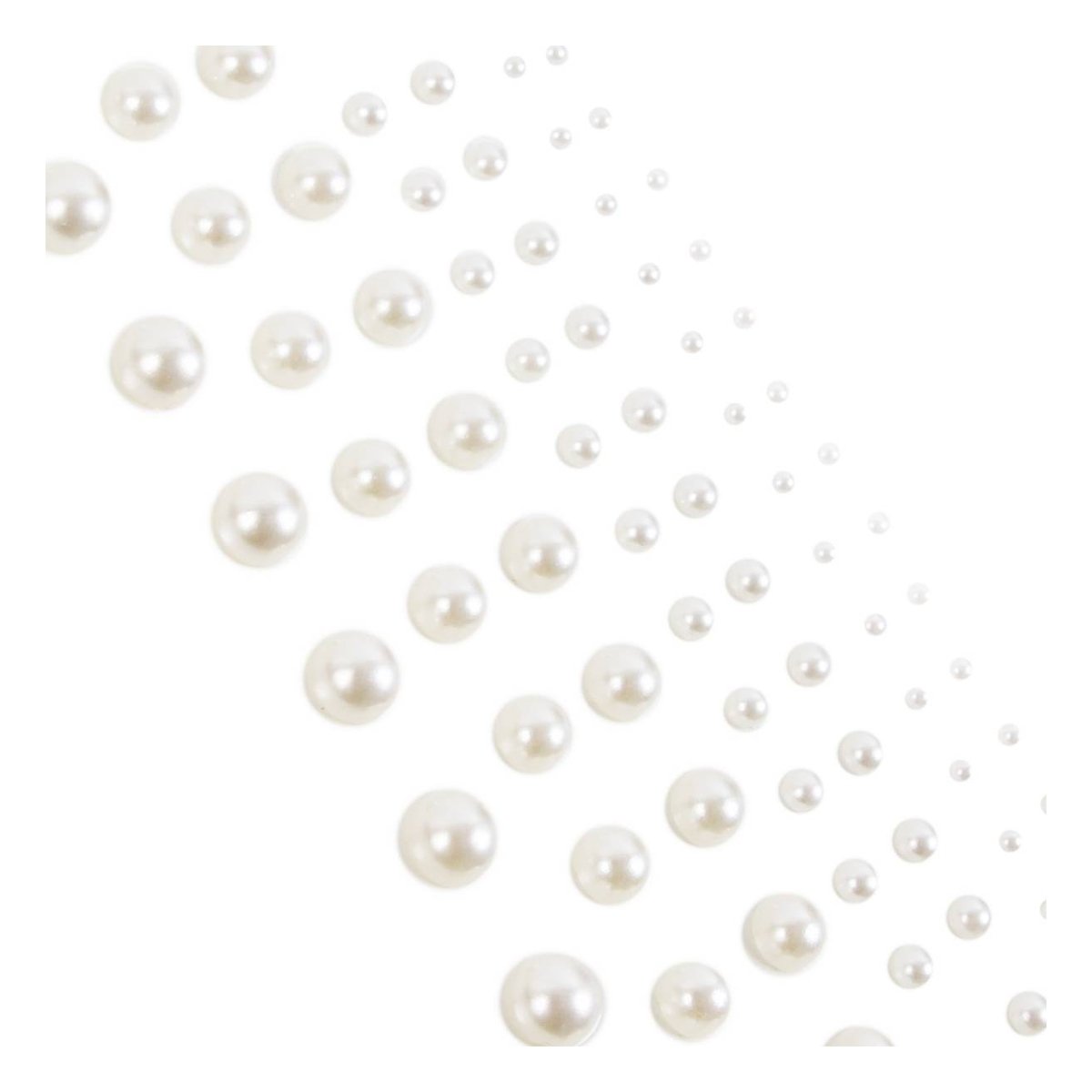 1000 x Self Adhesive Pearls Gems 3mm White Mini Flat Backed Round Pearls  Beads Strips Embellishments