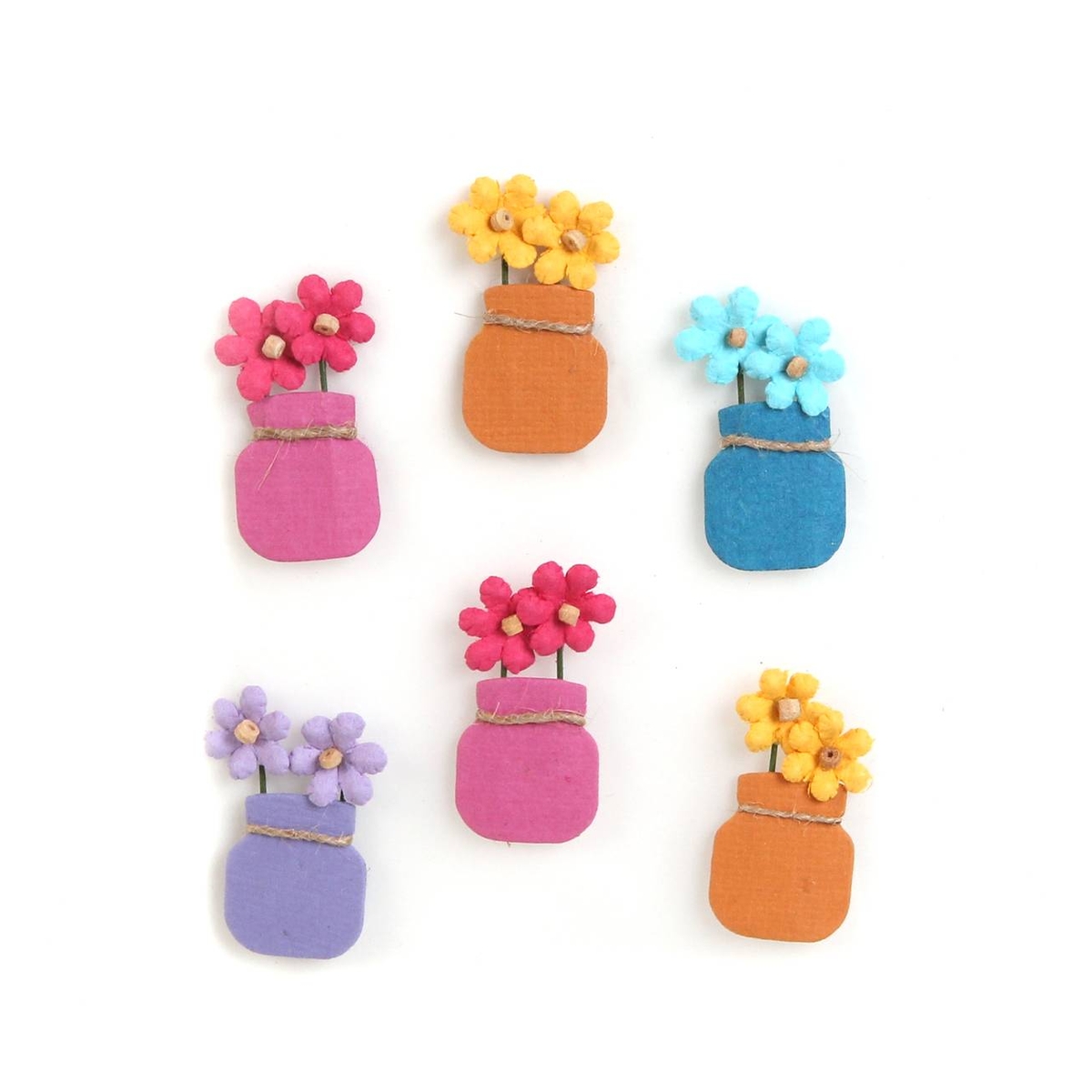 Flower Vase Card Toppers 6 Pack Hobbycraft