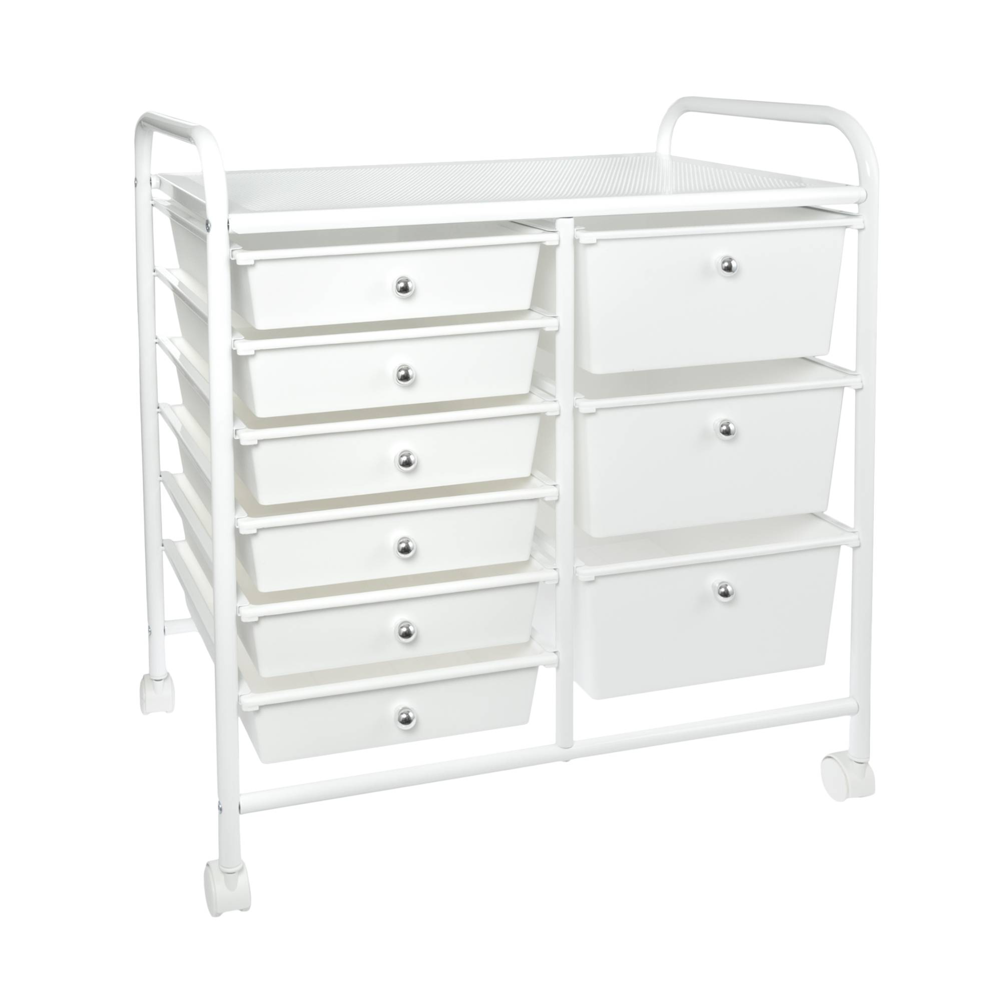 Matte White Rolling Organiser 9 Drawers | Hobbycraft