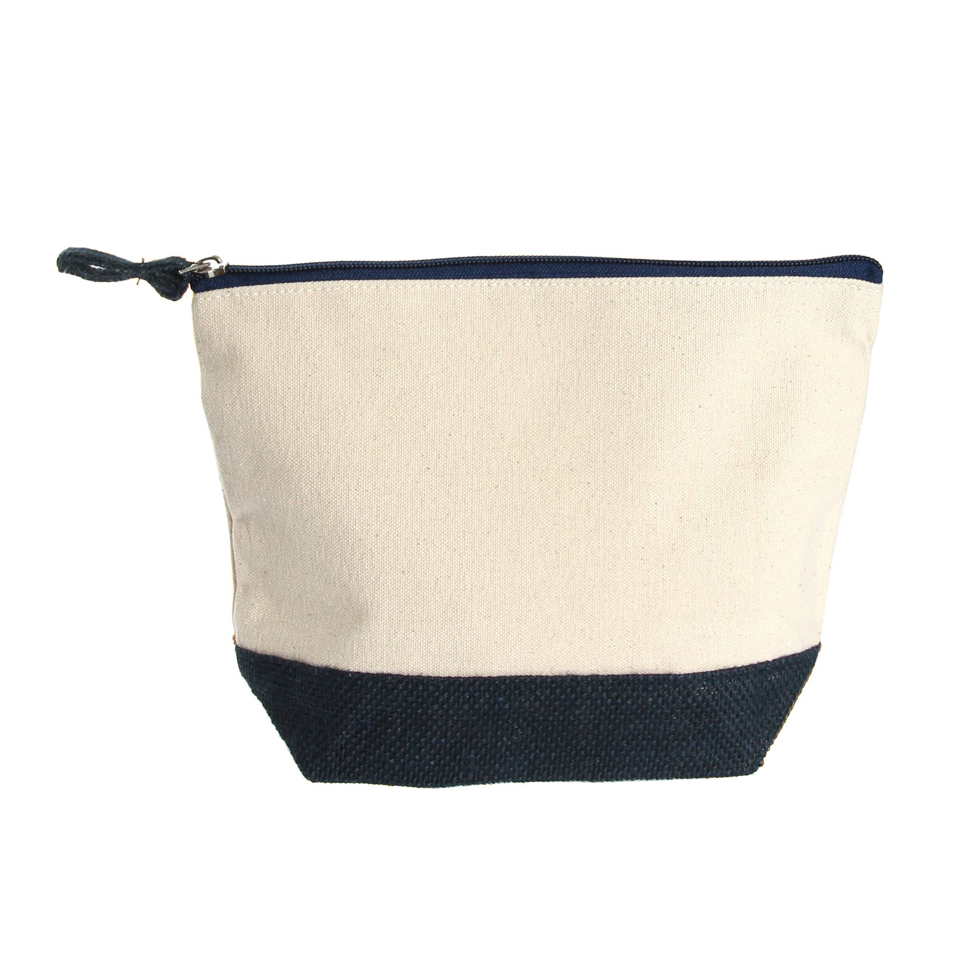 TwoTone Blue Cotton Zip Pouch 23cm x 16cm x 8cm Hobbycraft