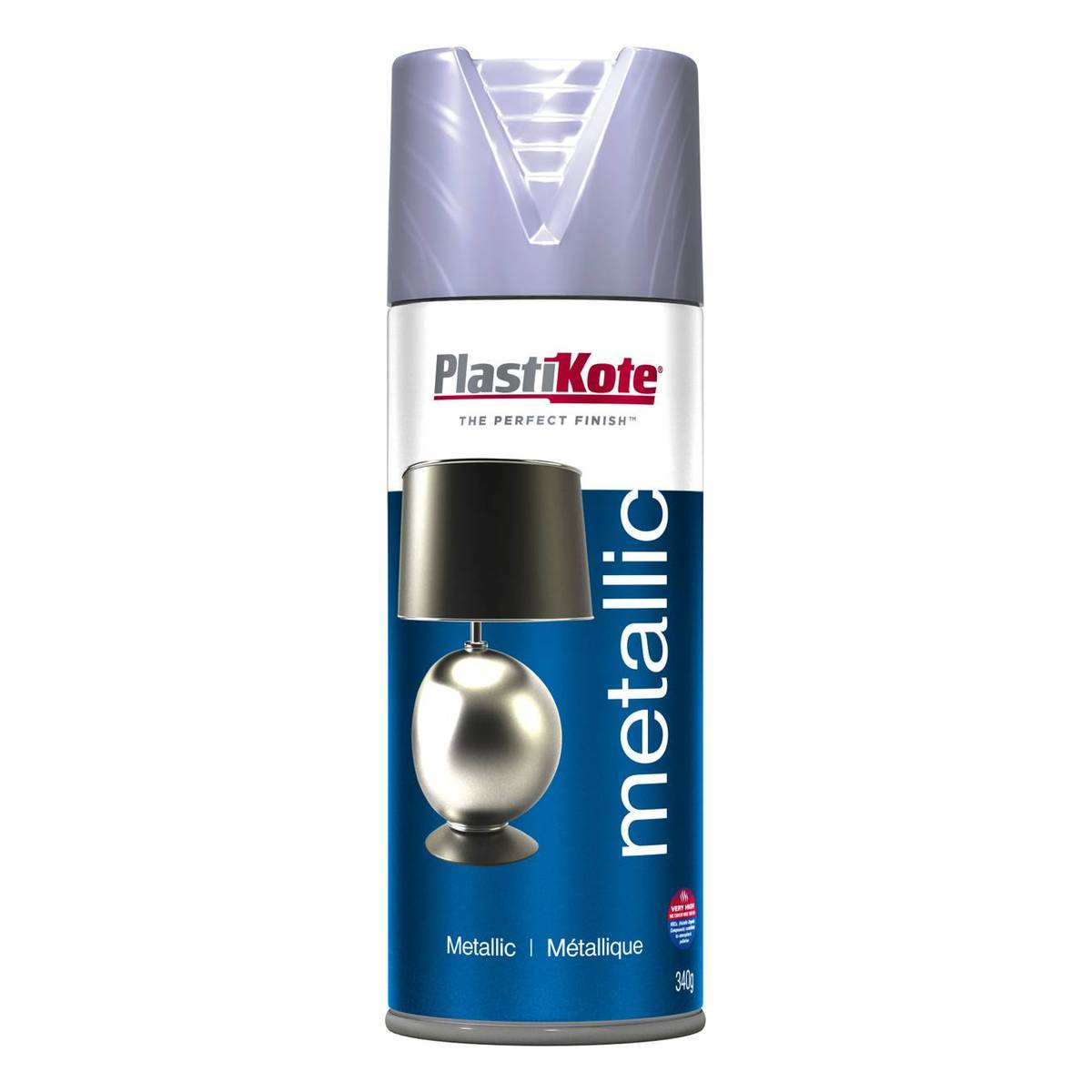 PlastiKote Silver Metallic Spray Paint 400ml Hobbycraft