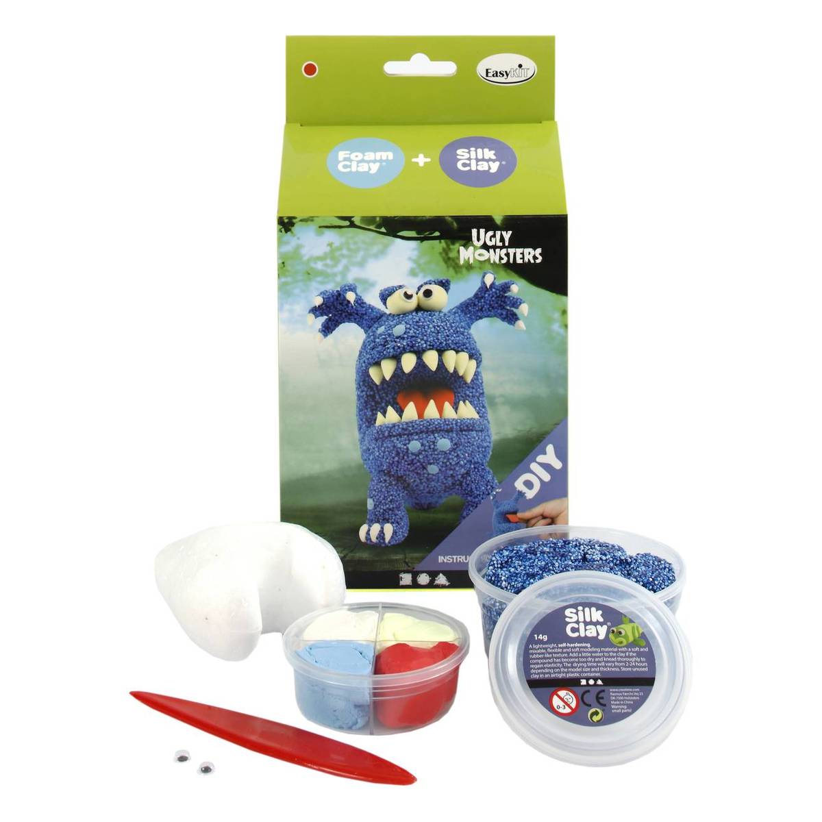 DIY Blue Monster Silk and Foam Clay Kit Hobbycraft