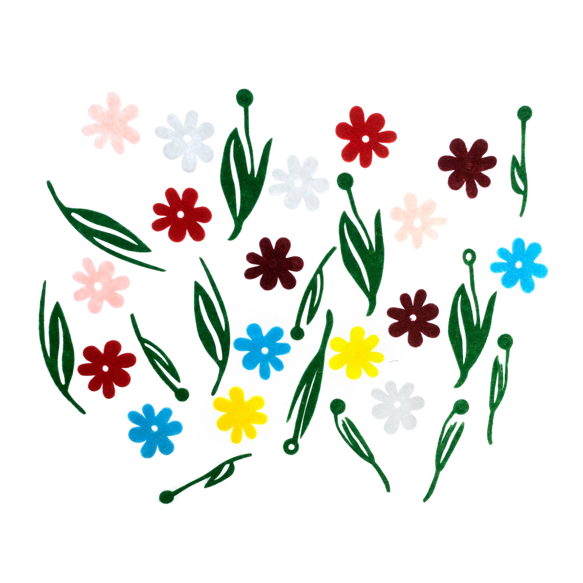Flower Felt Embellishments 18 Pack Hobbycraft