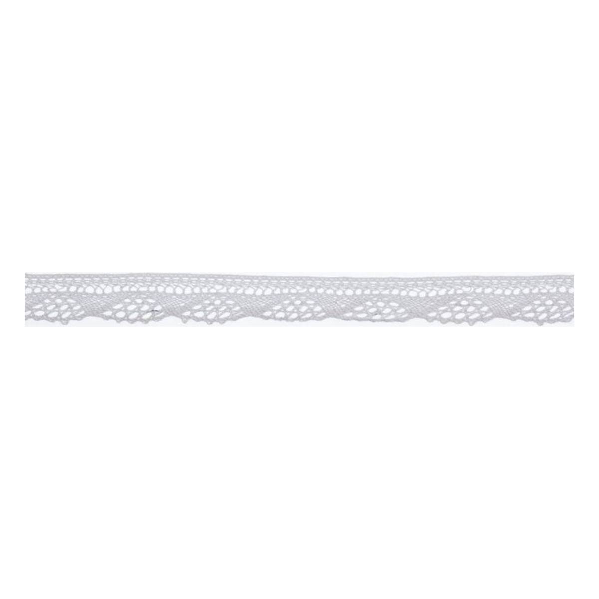 White Cotton Lace Woven Ribbon 12mm x 5m | Hobbycraft