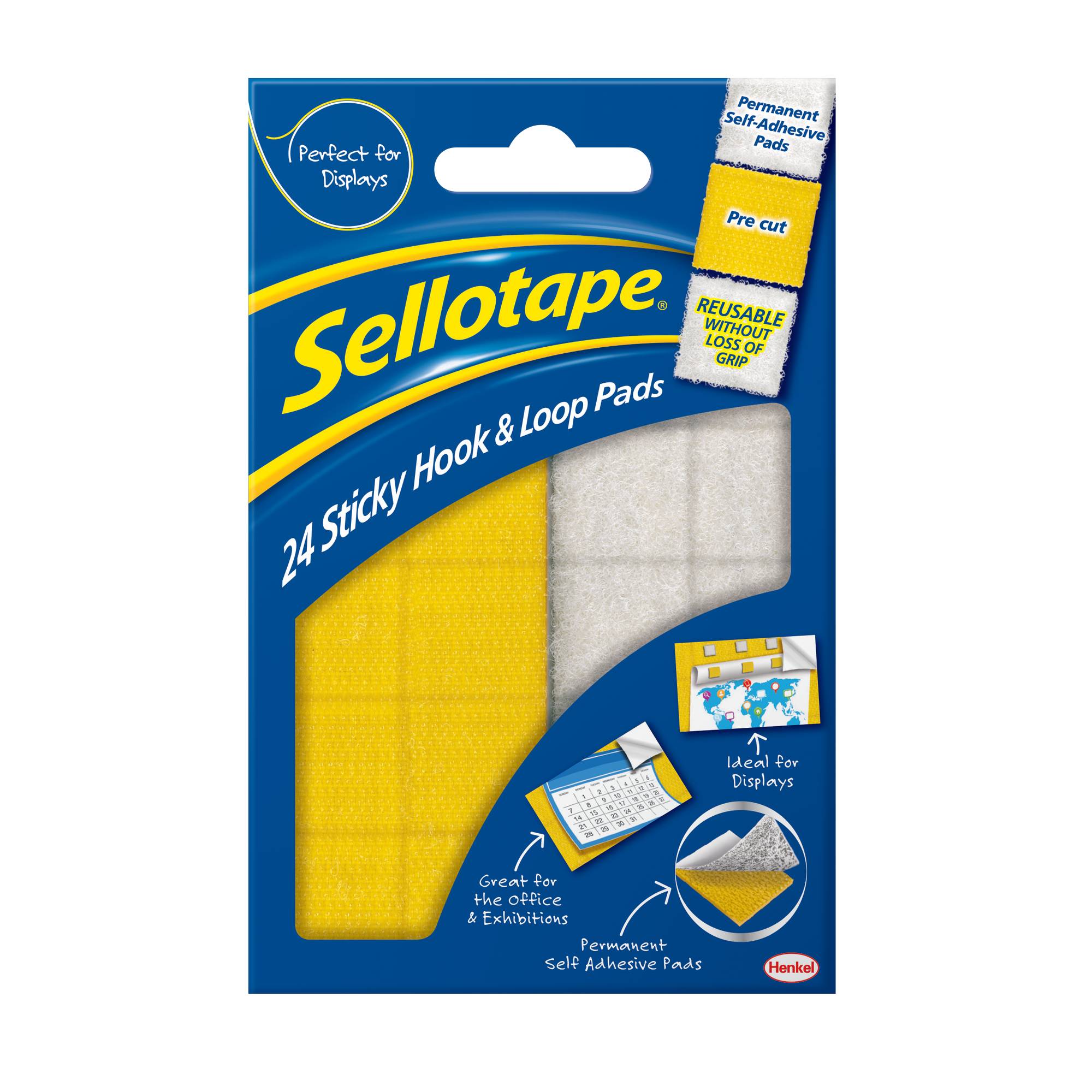 Sellotape Hook and Loop Pads 24 Pack Hobbycraft
