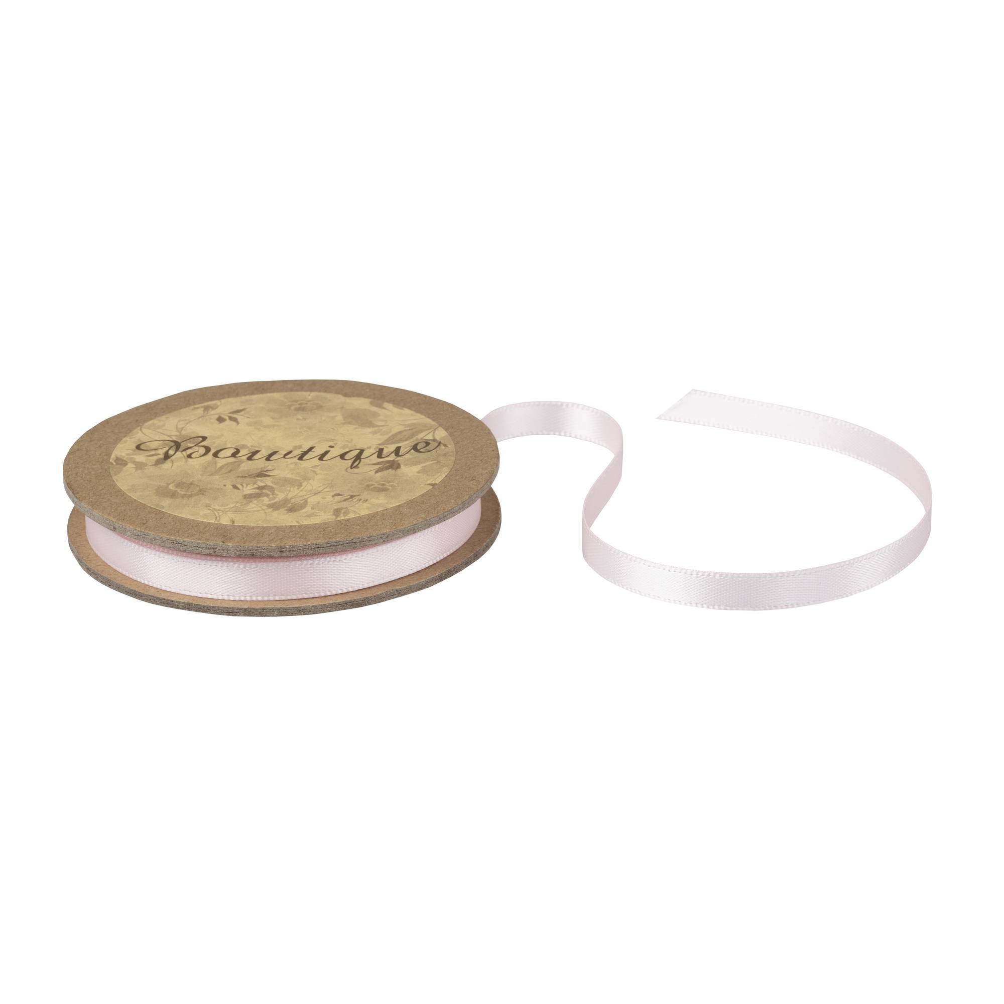 Light Pink Double-Faced Satin Ribbon 6mm x 5m | Hobbycraft
