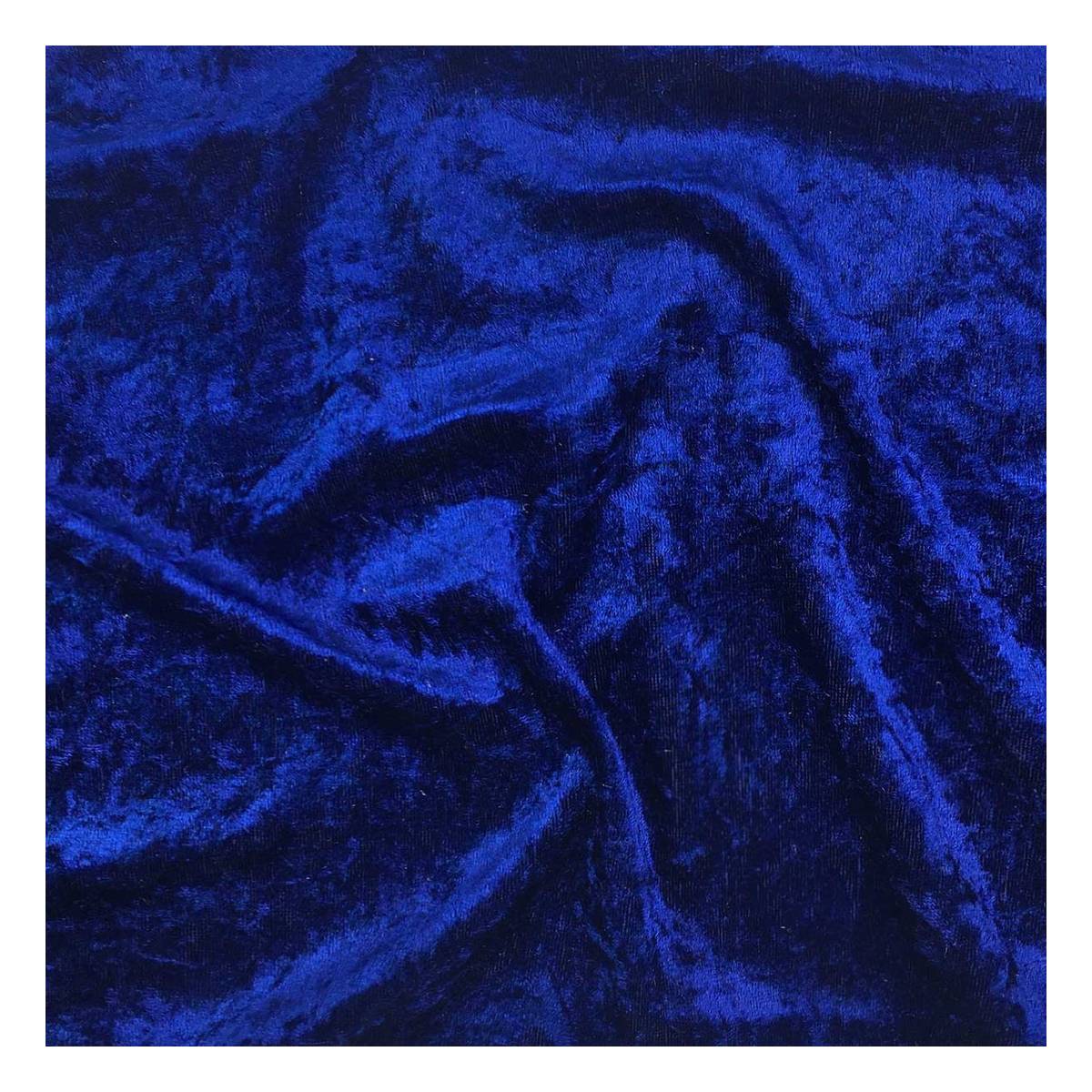 Royal Blue Polyester Crushed Velour Fabric Pack 152cm x 2m Hobbycraft