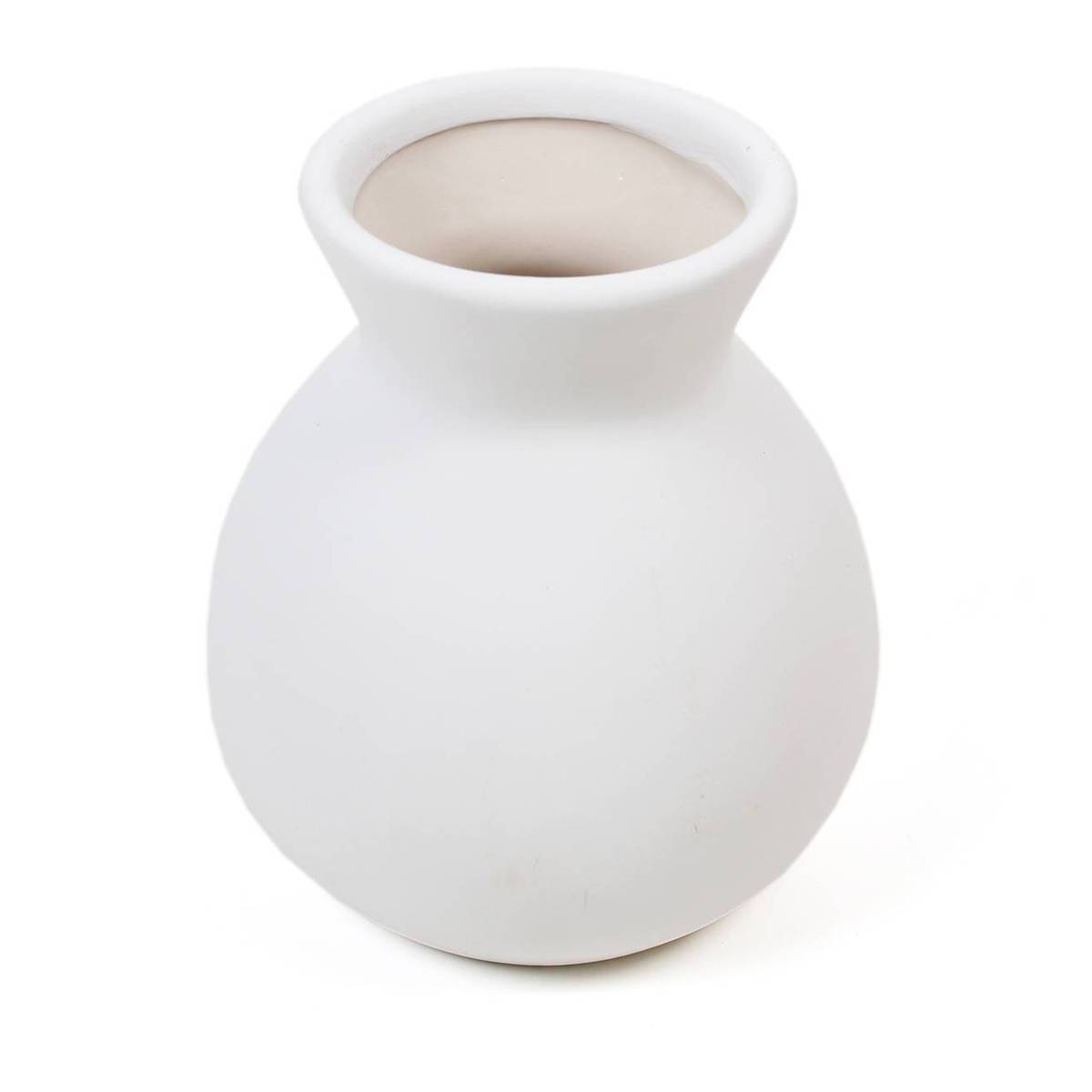 Unglazed Ceramic Bulb Vase 13cm x 10cm Hobbycraft