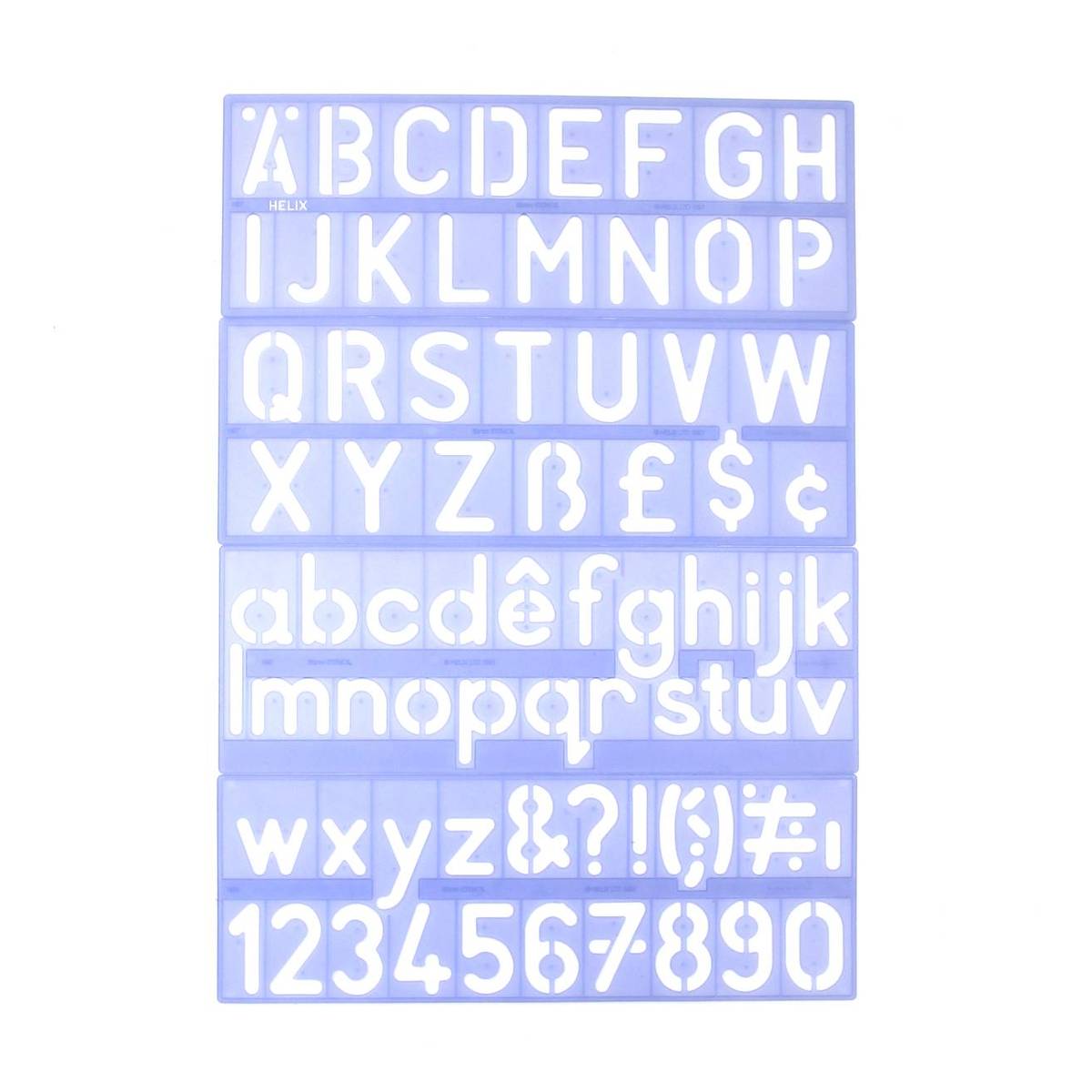 Helix Alphabet Stencil Set 50mm Hobbycraft