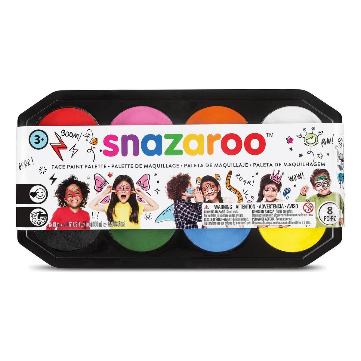 Snazaroo Face Paint Palette 8 Pack Hobbycraft