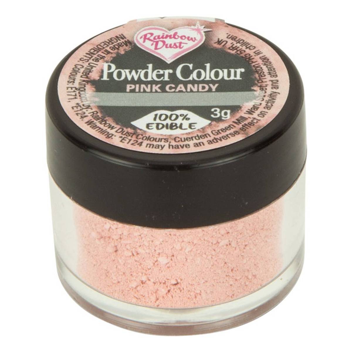 Rainbow Dust Pink Candy Edible Powder Colour 3g Hobbycraft