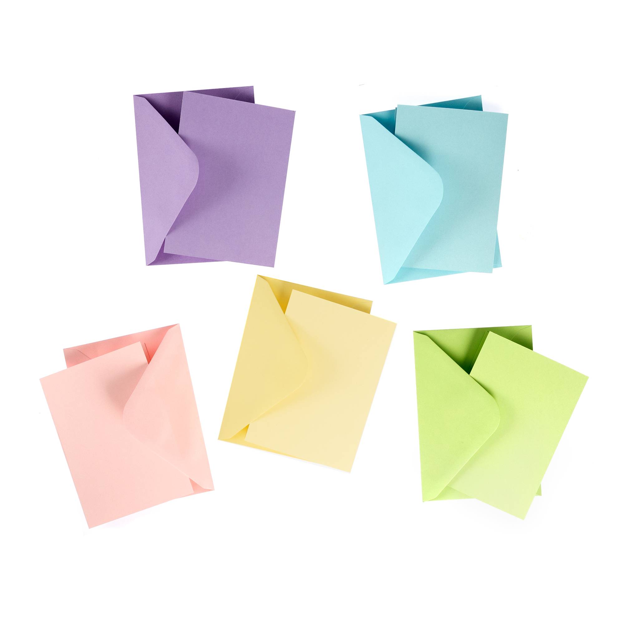 Pastel Cards and Envelopes C6 50 Pack Hobbycraft