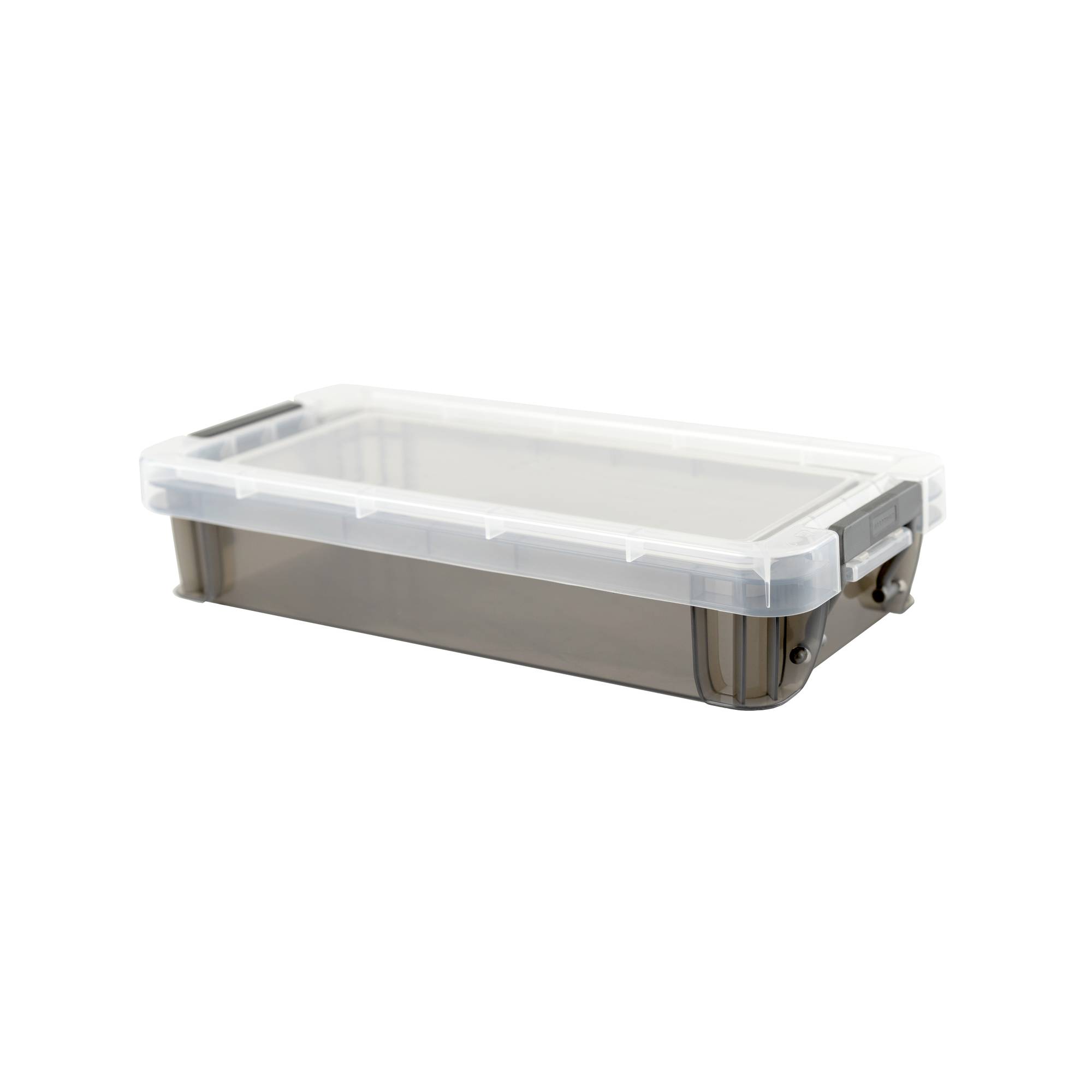 Whitefurze Allstore 0.75 Litre Transparent Grey Storage Box | Hobbycraft