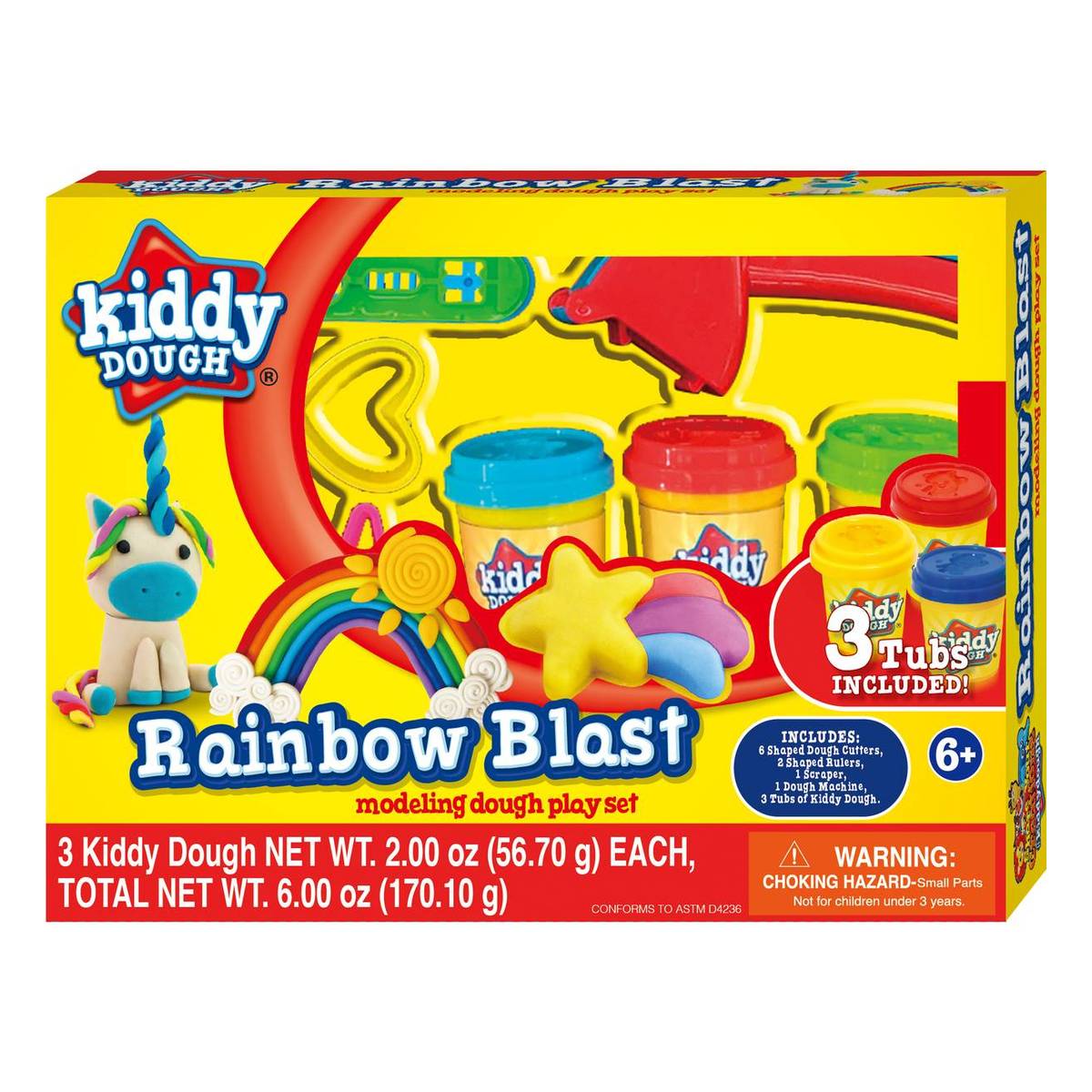Kiddy Dough Rainbow Blast Modelling Dough Set Hobbycraft