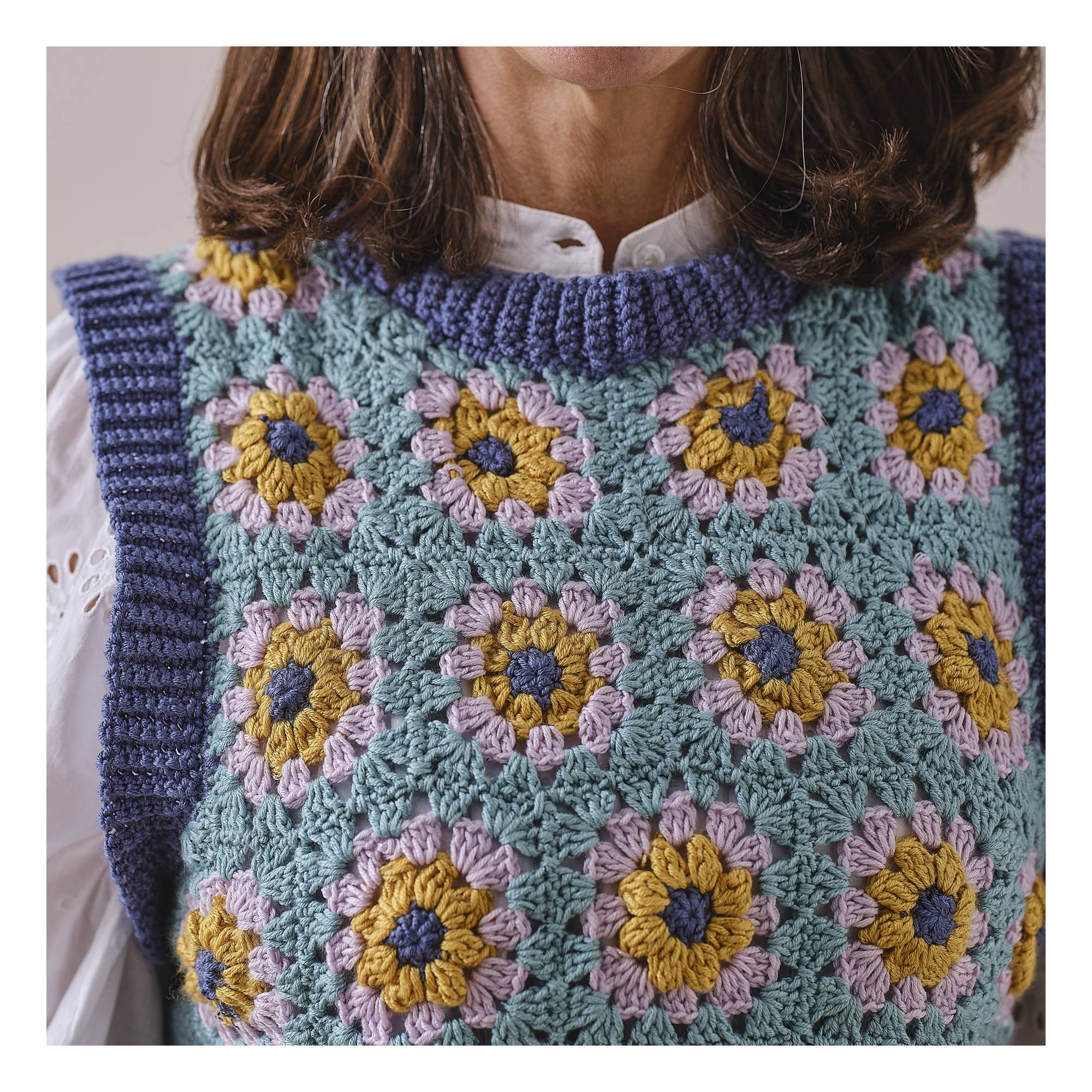 Knitcraft Crochet Flower Vest Digital Pattern 0298 | Hobbycraft