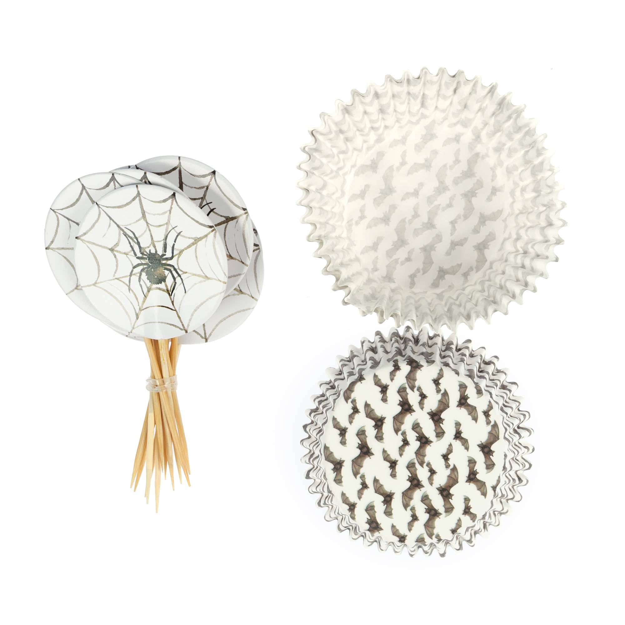 Spider and Bat Cupcake Kit 12 Pack Hobbycraft