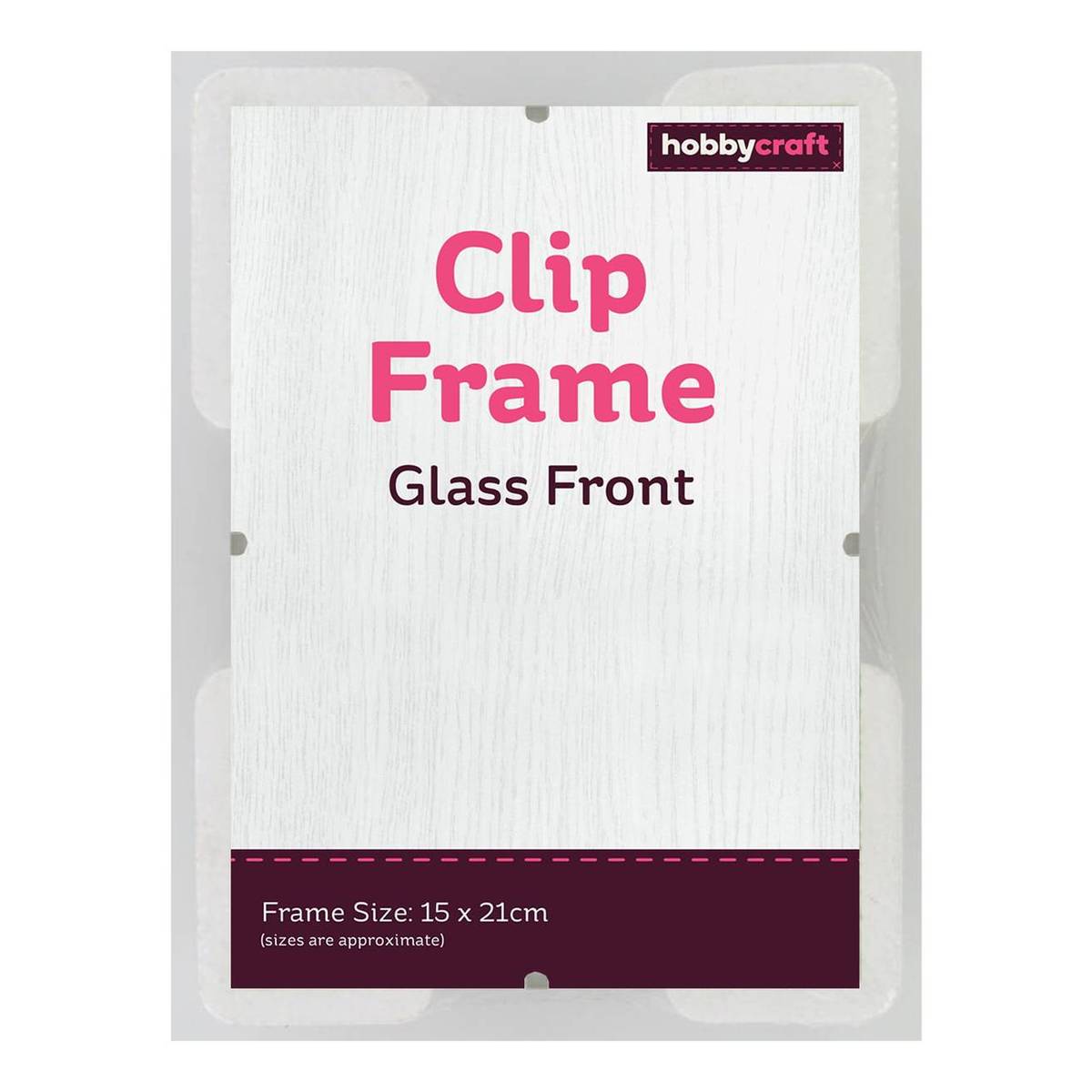 Glass Clip Frame 15cm x 21cm Hobbycraft