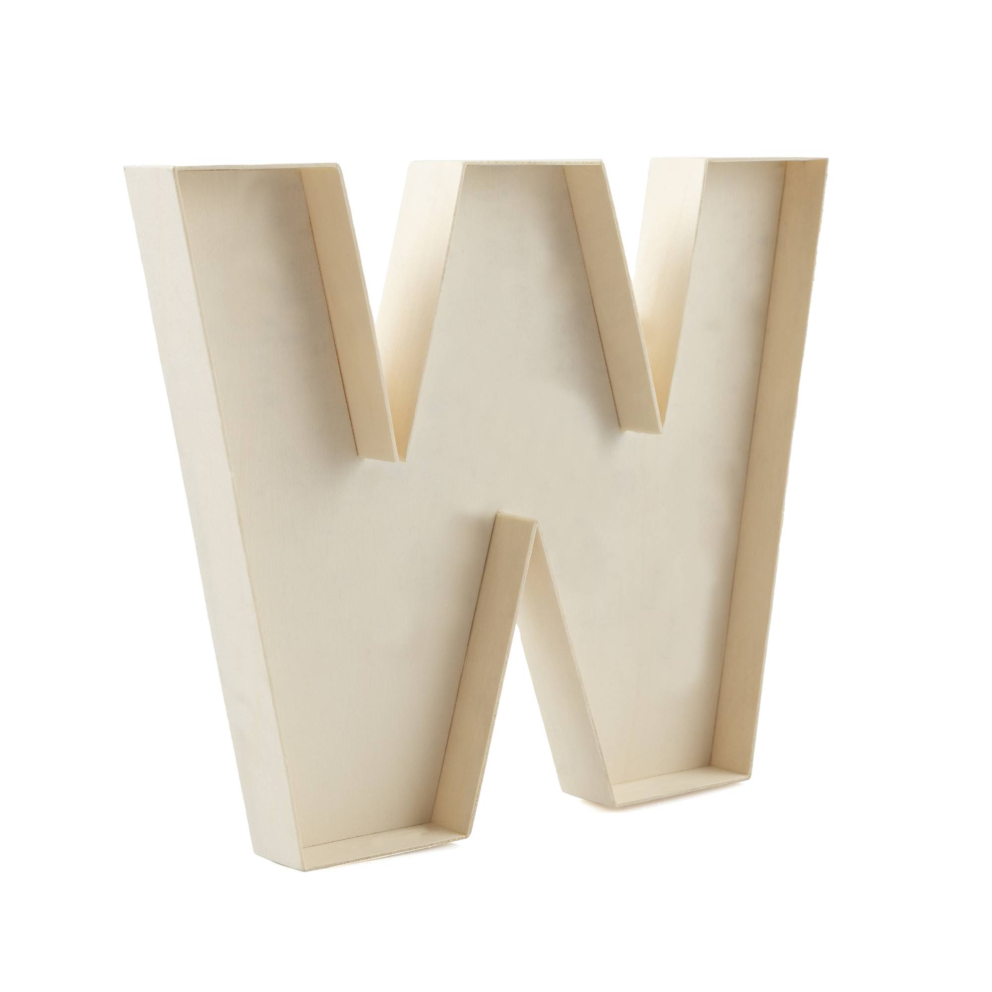 Wooden Fillable Letter W 22cm | Hobbycraft