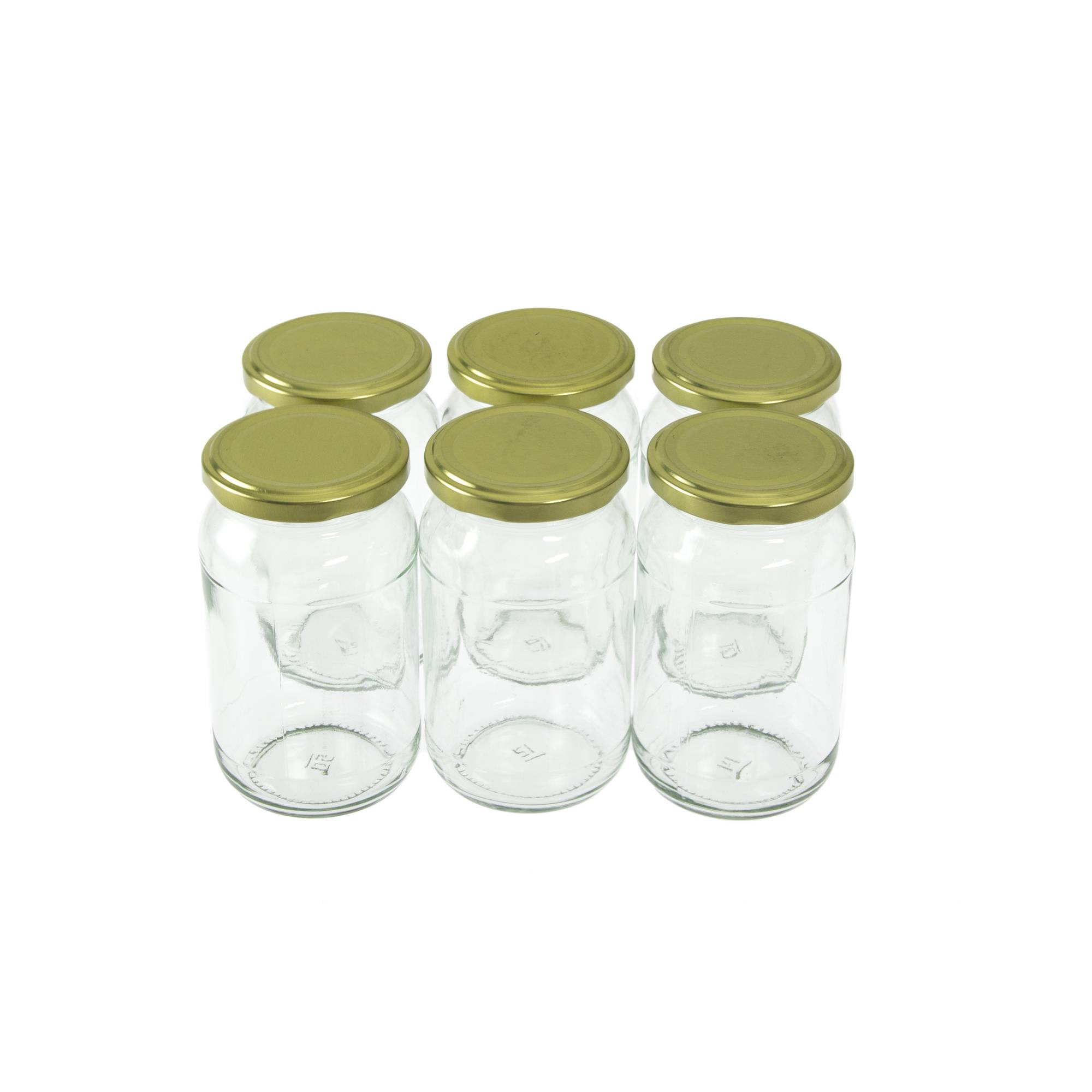 Clear Round Glass Jars 380ml 6 Pack Hobbycraft