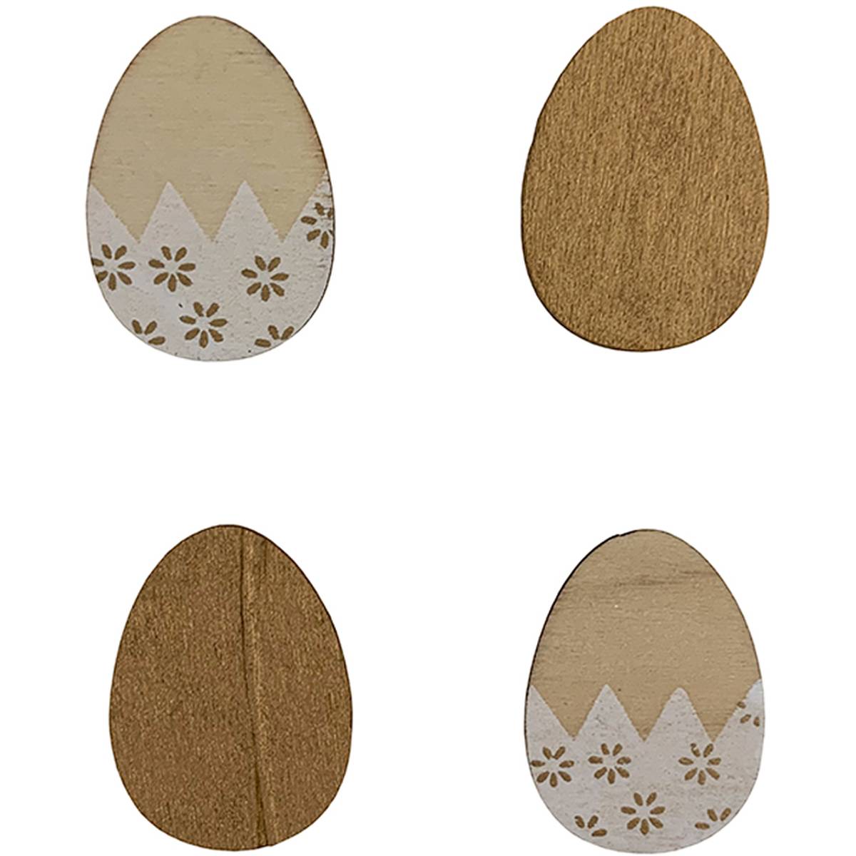 Egg Wooden Toppers 6 Pack Hobbycraft