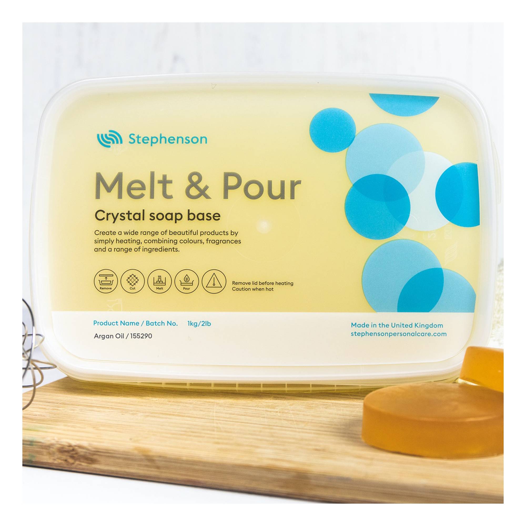 Melt and Pour Argan Oil Soap Base 1kg | Hobbycraft