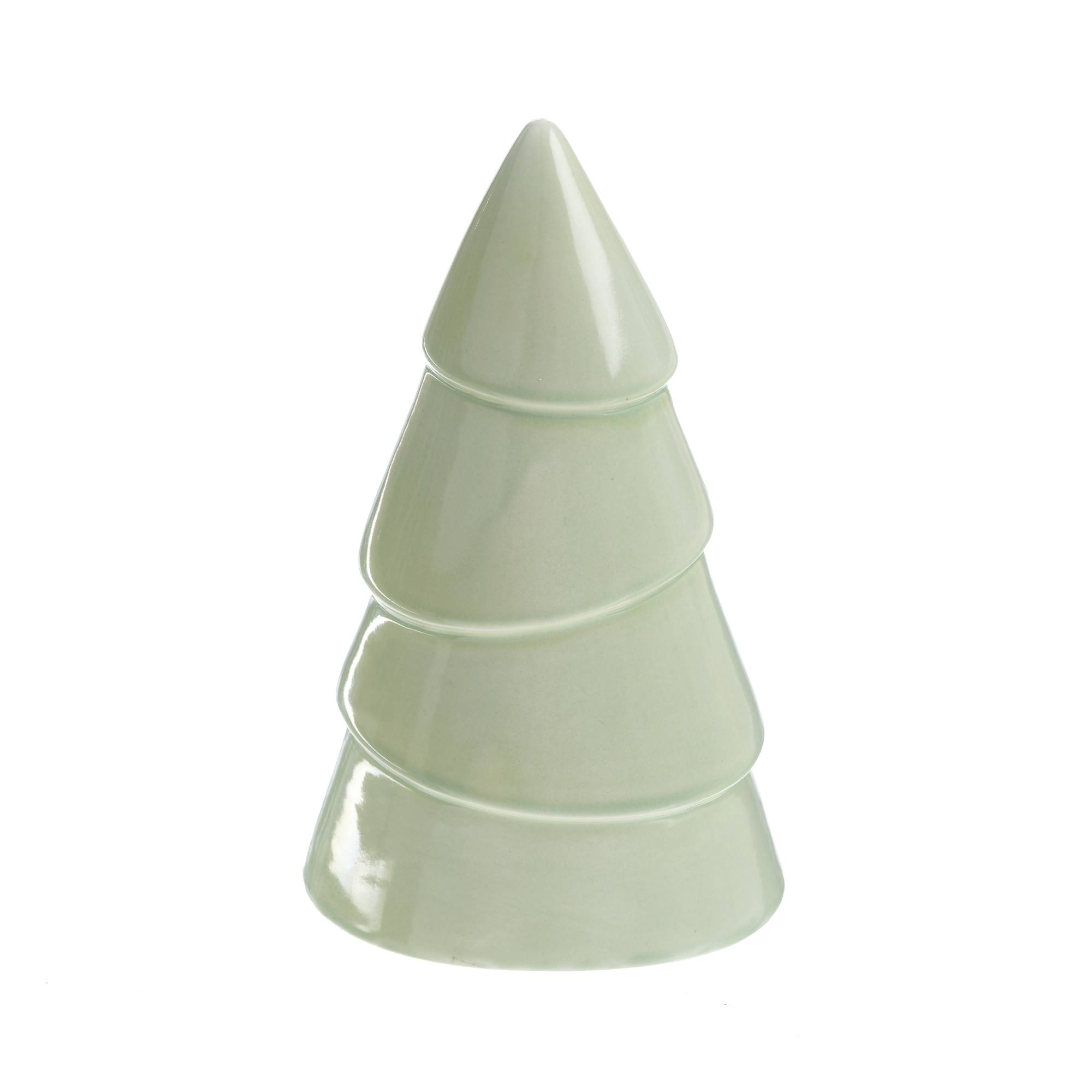 Green Glaze Ceramic Tiered Tree 17cm Hobbycraft