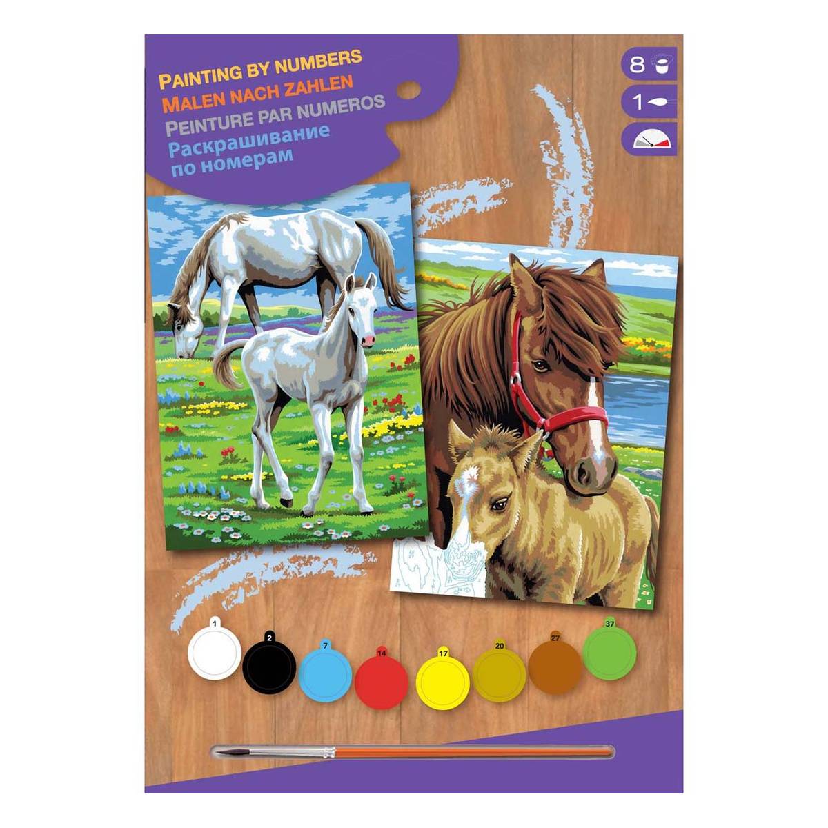 Junior Painting By Numbers Horses 2 Pack Hobbycraft