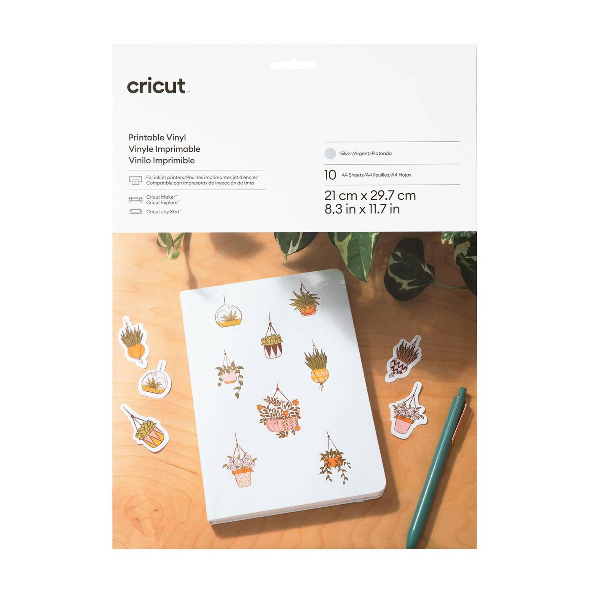 Cricut Silver Printable Vinyl A4 10 Pack | Hobbycraft