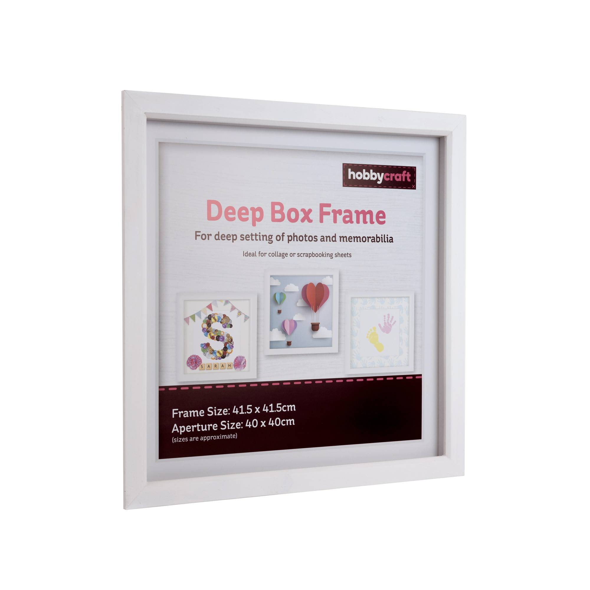 White Deep Box Frame 40cm x 40cm Hobbycraft