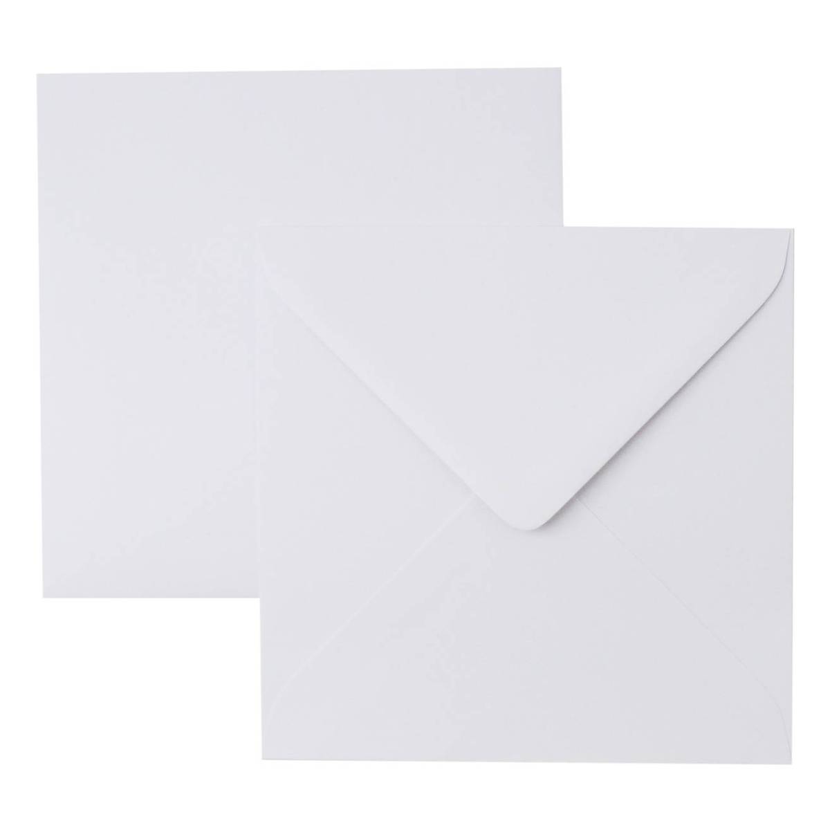 White Envelopes 6 x 6 Inches 50 Pack Hobbycraft