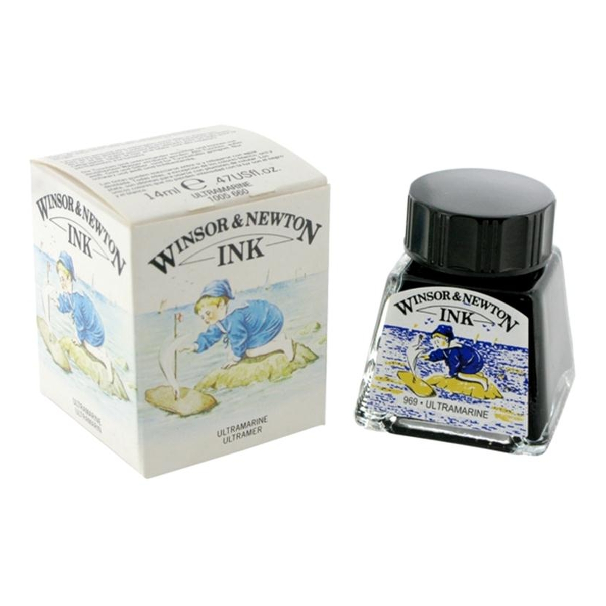 Winsor & Newton Ultramarine Drawing Ink 14ml Hobbycraft