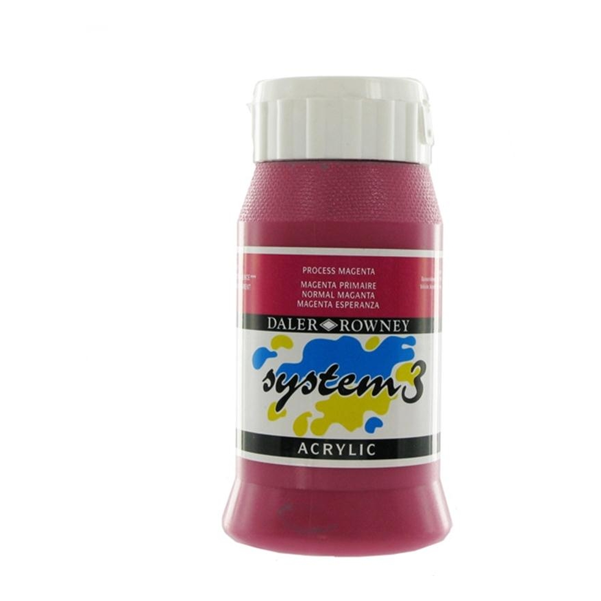 Buy Daler-Rowney acrylic paint System 3 500 ml in plastic bottle, Process Magenta (412) online