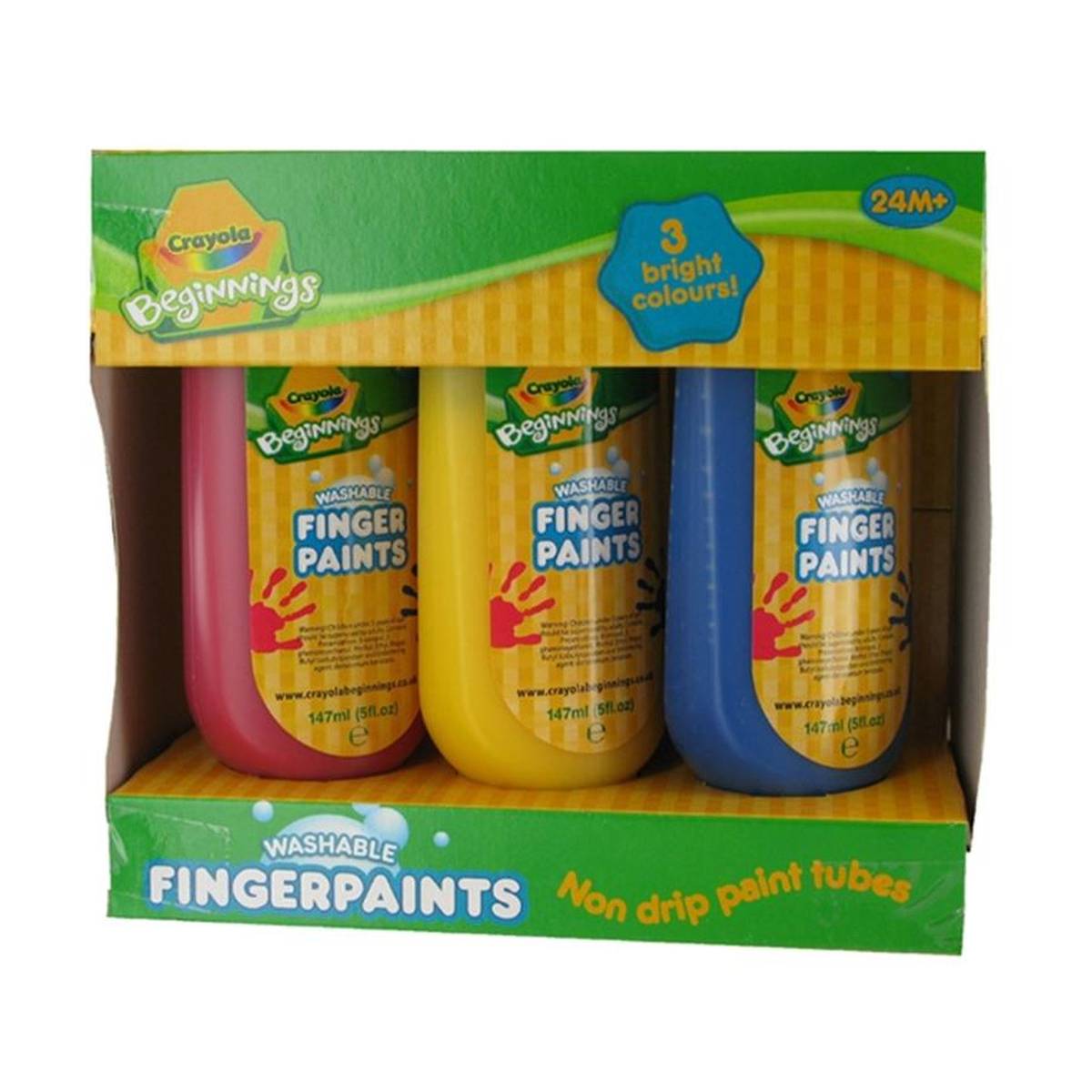 Crayola Washable Finger Paints 3 Pack Hobbycraft