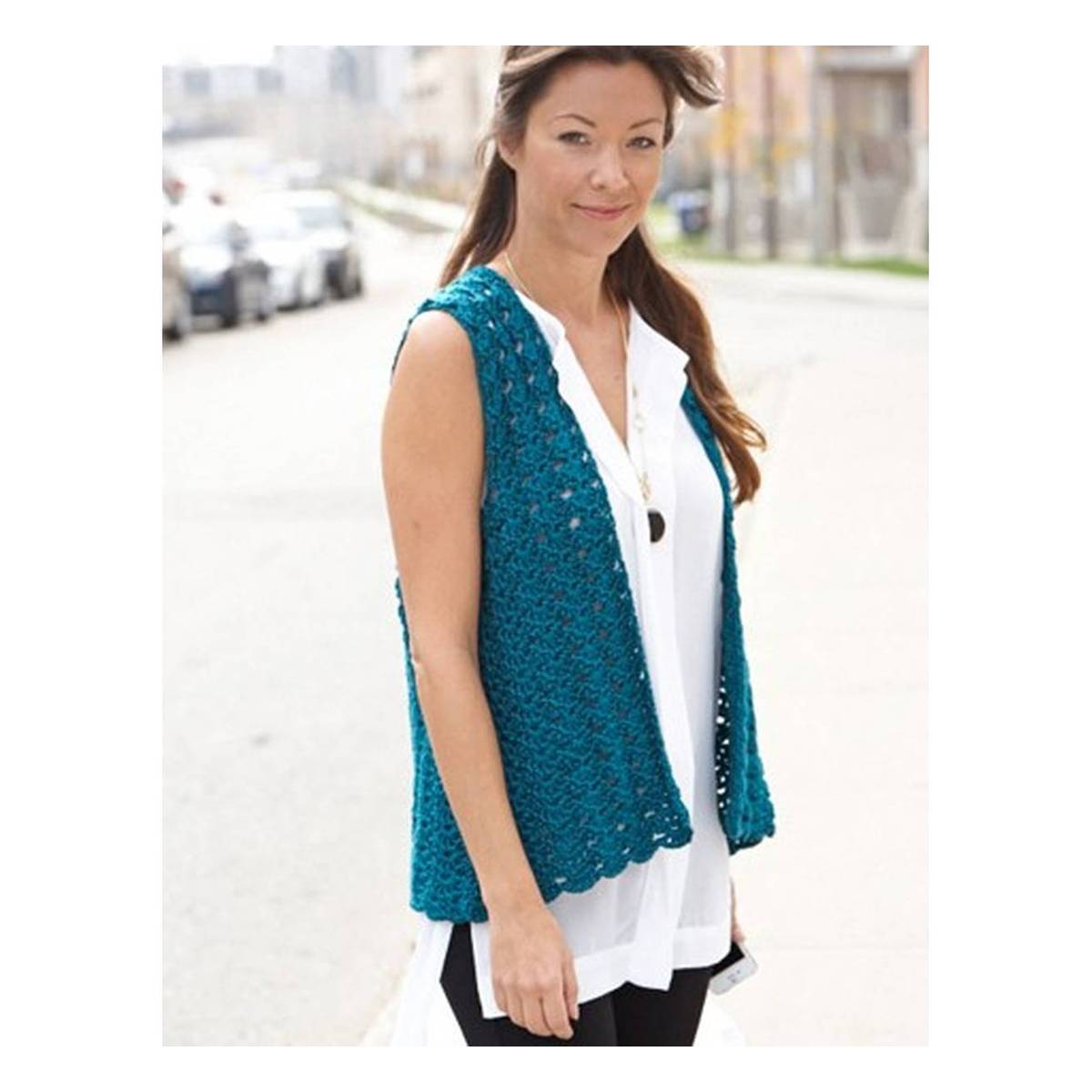 FREE PATTERN Caron Drapey Crochet Vest 