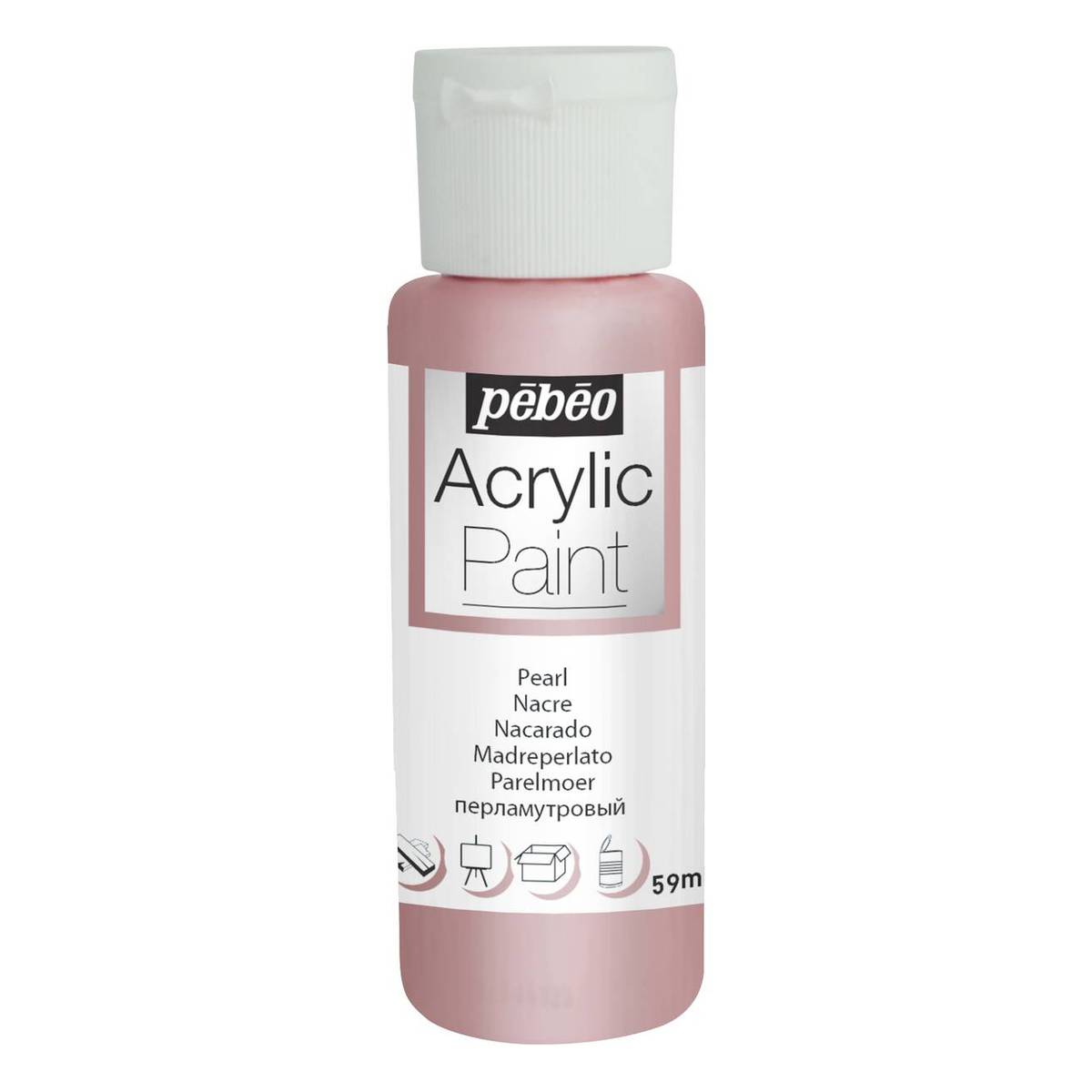 Pebeo Pink Pearl Acrylic Paint 59ml Hobbycraft