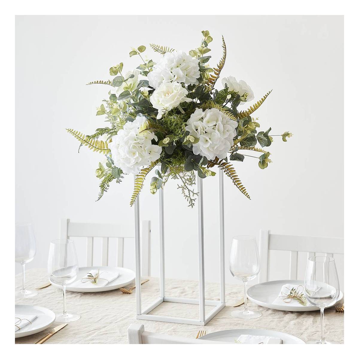 White Flower Stand 43cm x 20cm Hobbycraft