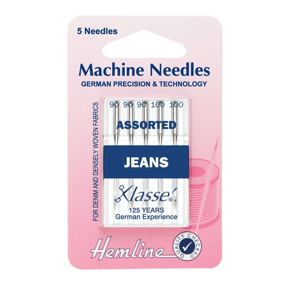 Buy Hemline Assorted Jeans Machine Needle 5 Pack for GBP 3.80 | Hobbycraft  UK