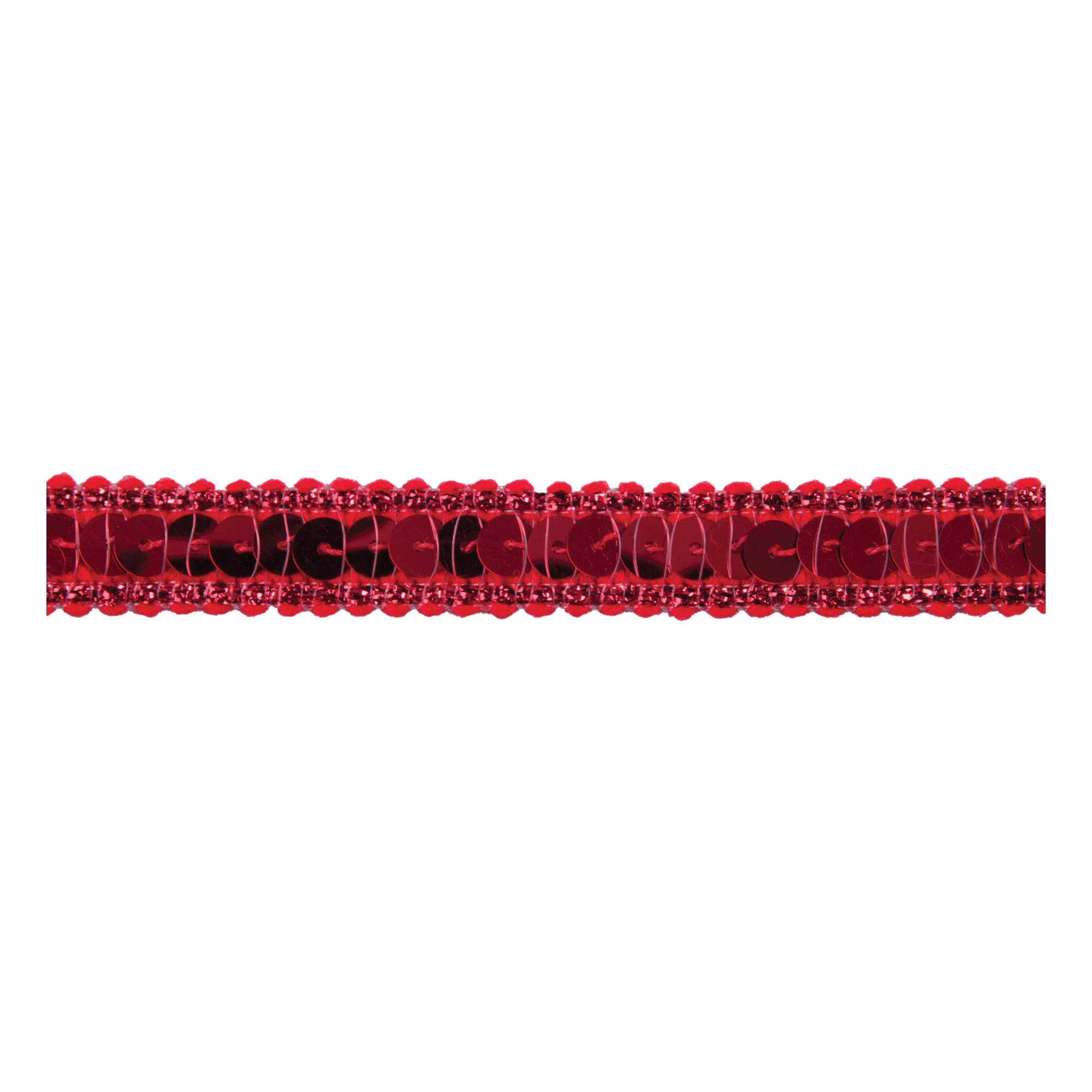 Red MetallicEdged Sequin Trim by the Metre Hobbycraft