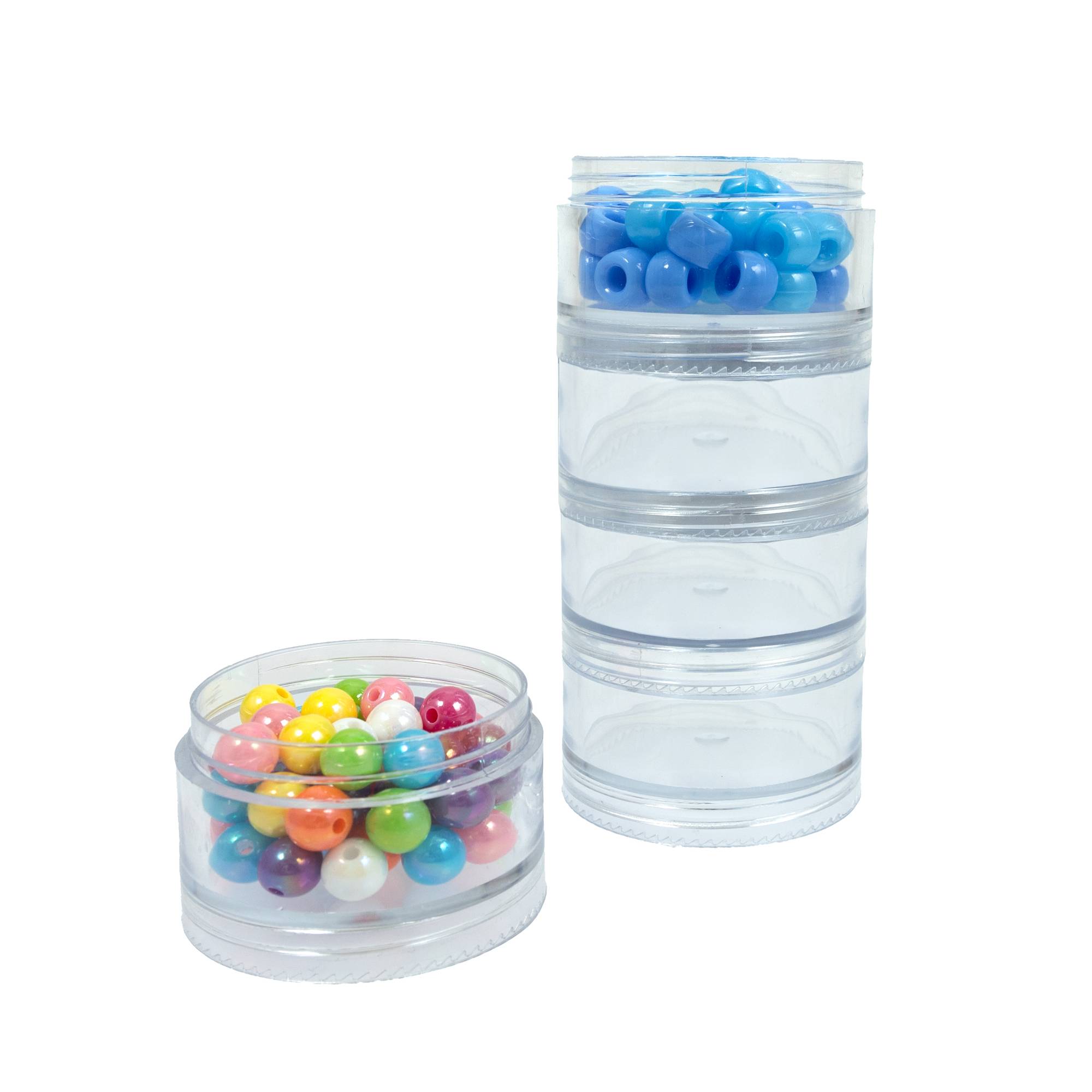 Clear Stackable Containers 50mm 5 Pack Hobbycraft