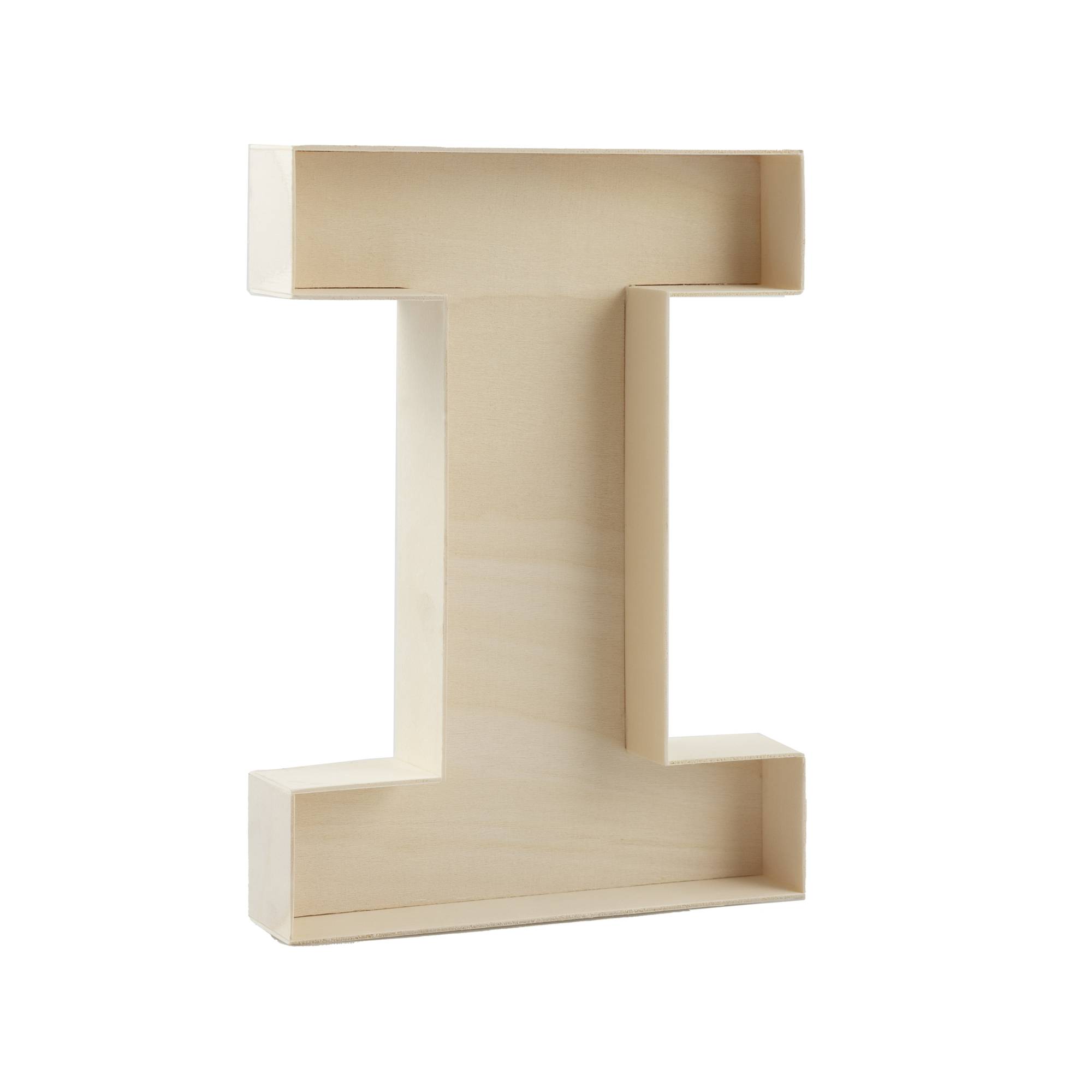 Wooden Fillable Letter I 22cm Hobbycraft