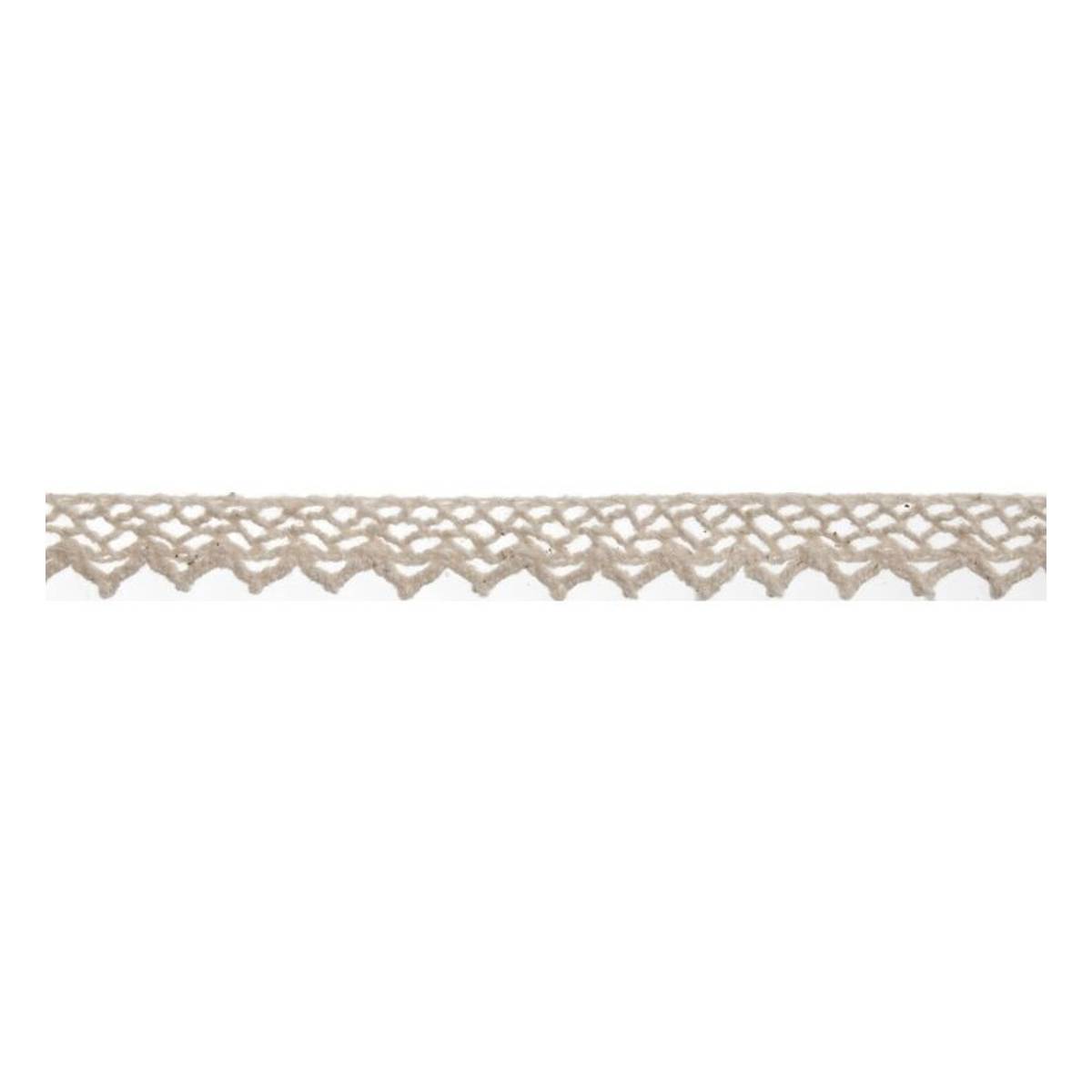 Cream Cotton Lace Point Ribbon 10mm x 5m | Hobbycraft