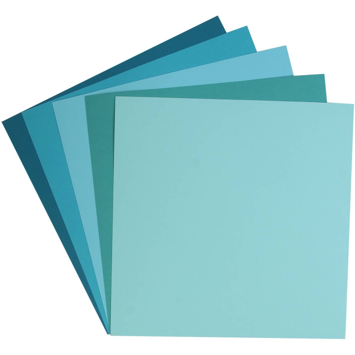 My Colours Aqua Tones Canvas Cardstock 12 x 12 Inches 12 Pack Hobbycraft